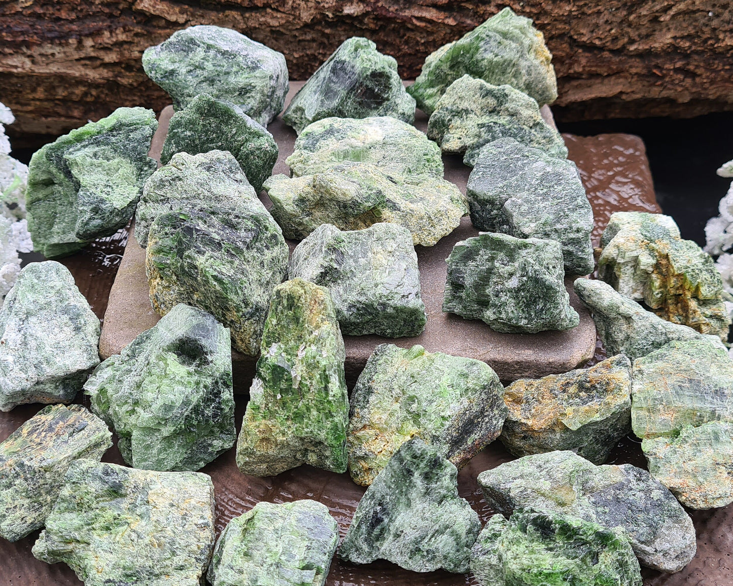 Diopside, natural crystal | Represents emotional support and grounding