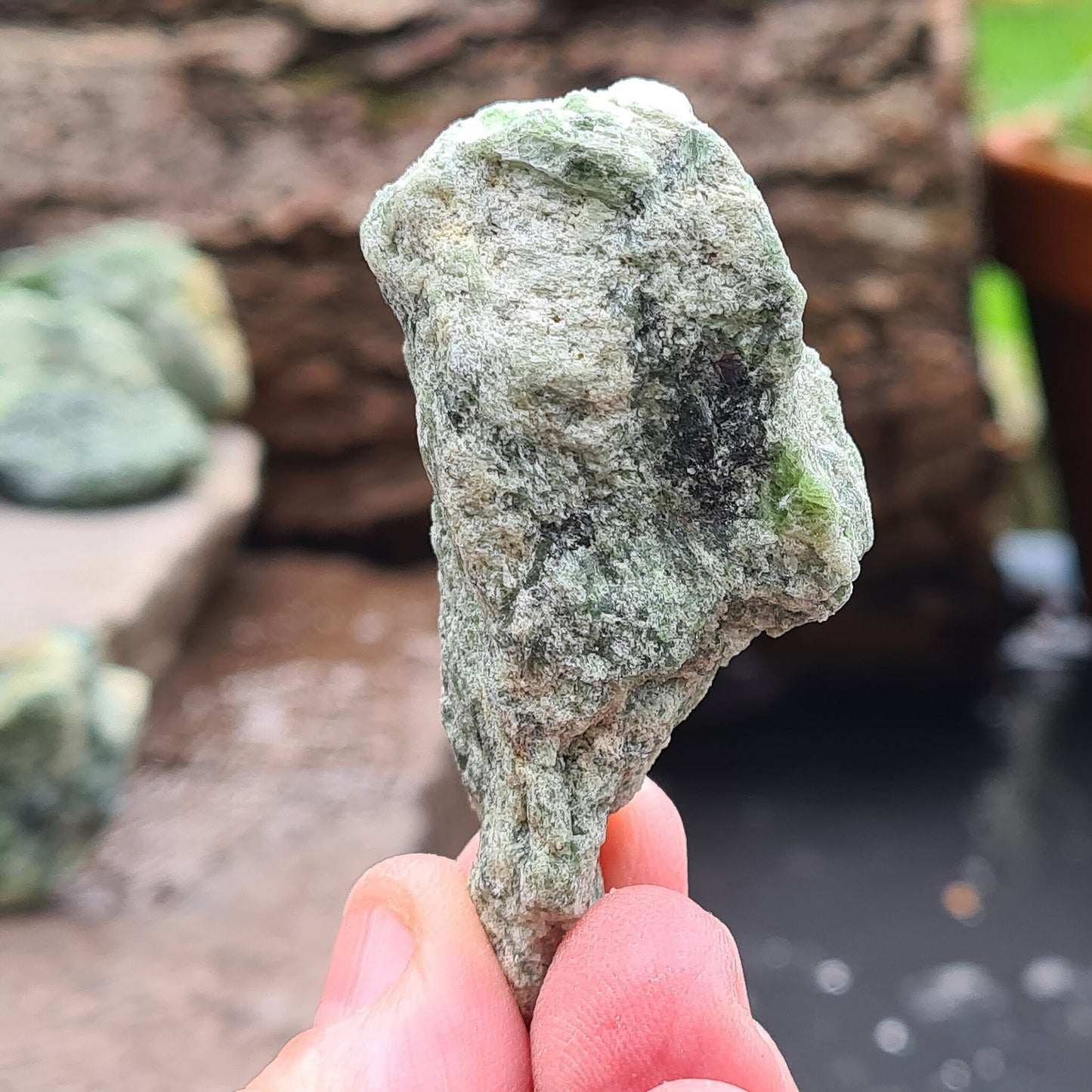 Diopside, natural crystal | Represents emotional support and grounding