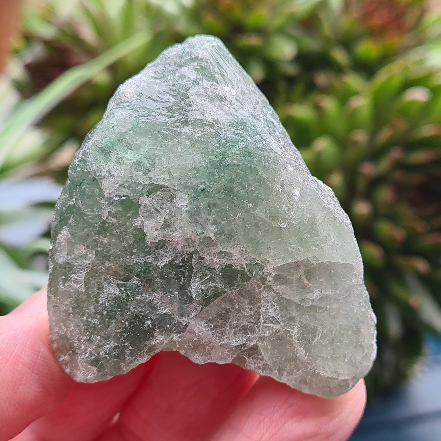 This rare Green Tanzurine, also known as Emerald Tanzurine, comes from northern Tanzania’s Massai tribal land. It consists of high-purity Quartz with Fuchsite inclusions, giving the crystal its rich, vibrant green colour.