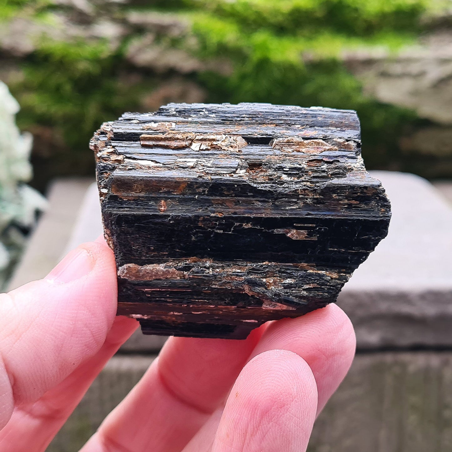 Black Tourmaline Crystal, Natural | Protective Stone for Emotional Balance & Grounding