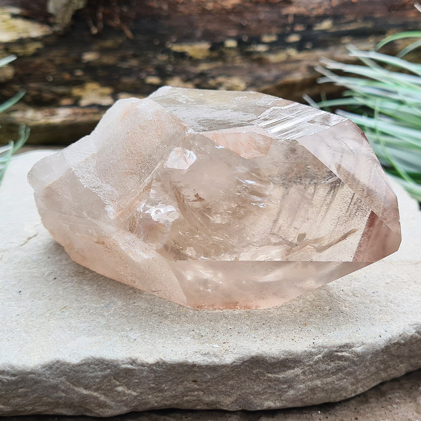 Natural Smoky Quartz Crystal Point From Brazil. This is a fabulous lighter coloured smoky quartz point, and I can see a couple of rainbows within it