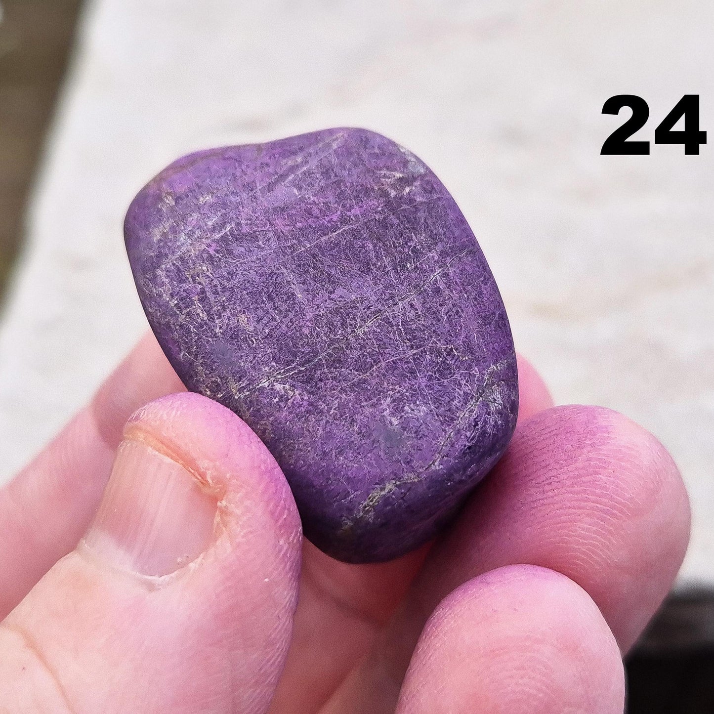 Beautiful Purpurite feature a bold purple hue with a unique matte finish that catches the light in subtle ways. These small stones are ideal for carrying with you or using during moments of focus and reflection.