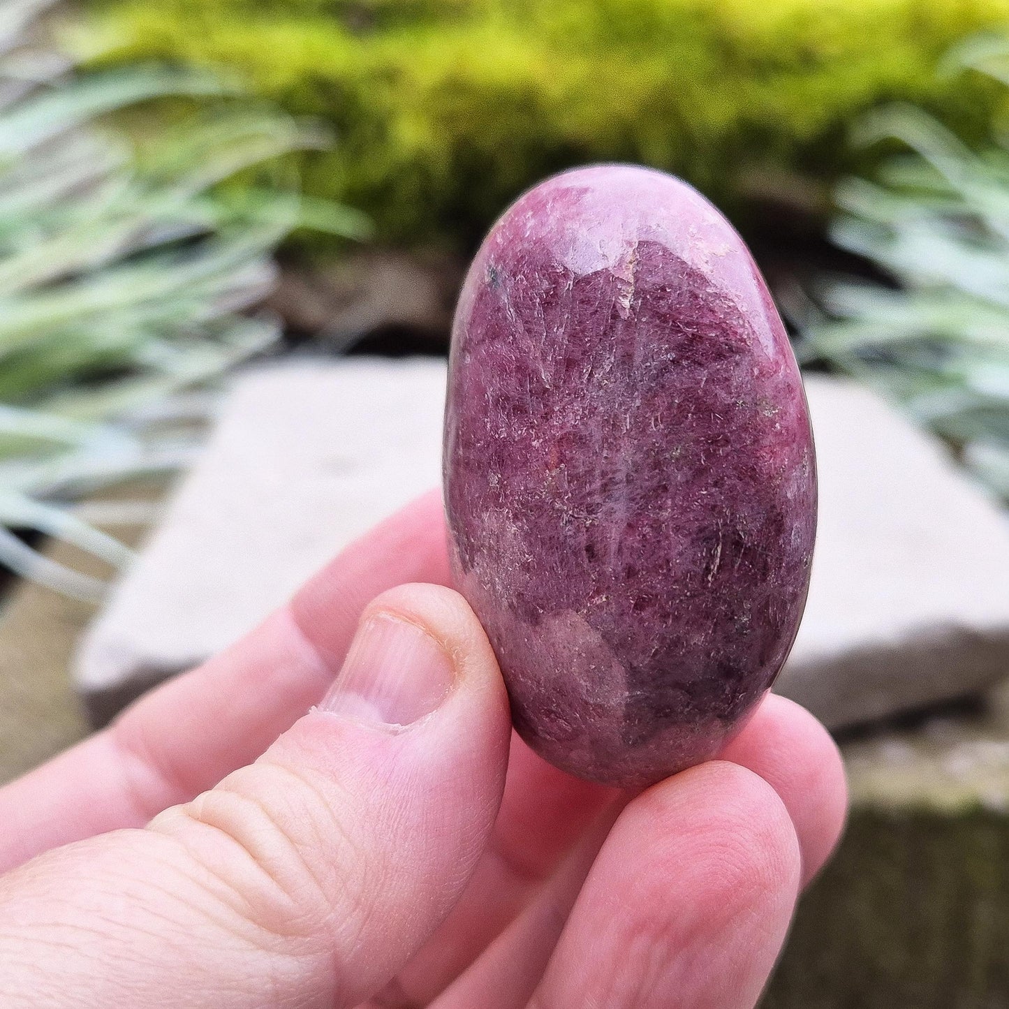 Rhodonite Crystal Pebble - Polished | Often associated with love, compassion, and emotional harmony | Gift Idea