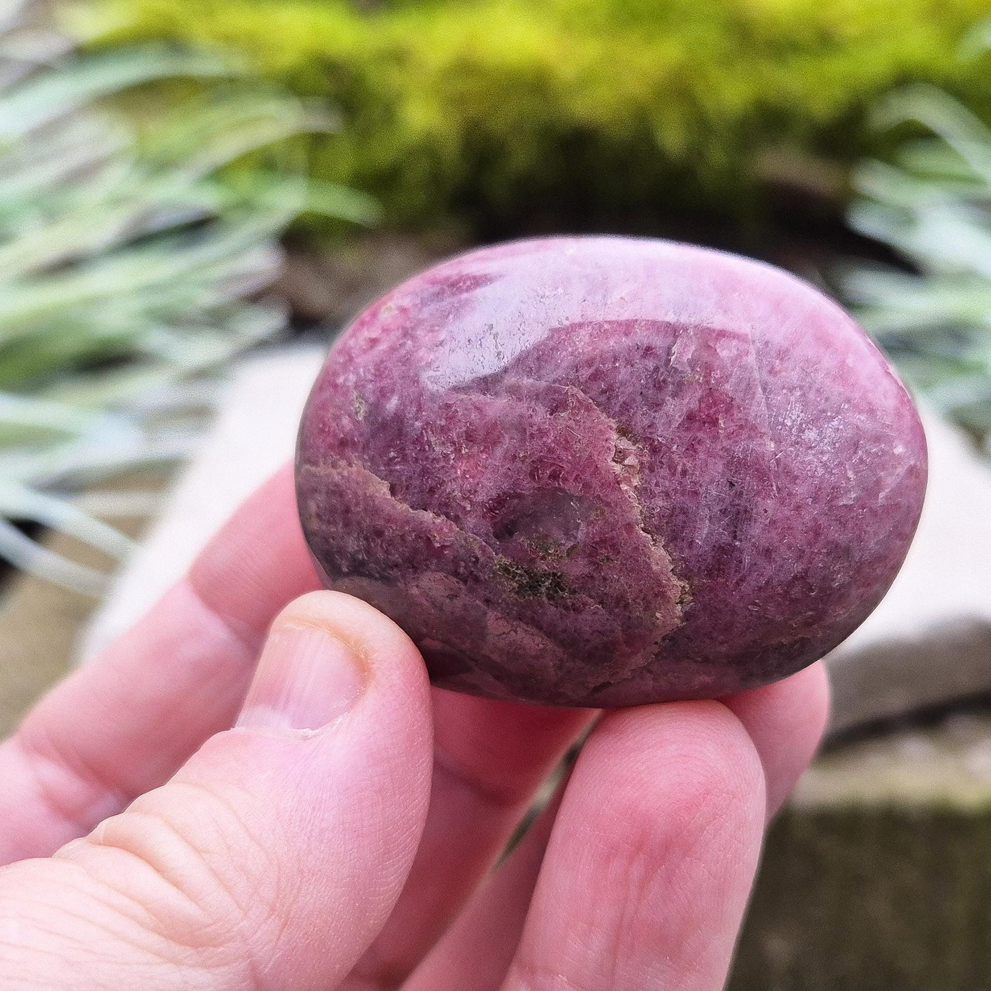 Rhodonite Crystal Pebble - Polished | Often associated with love, compassion, and emotional harmony | Gift Idea