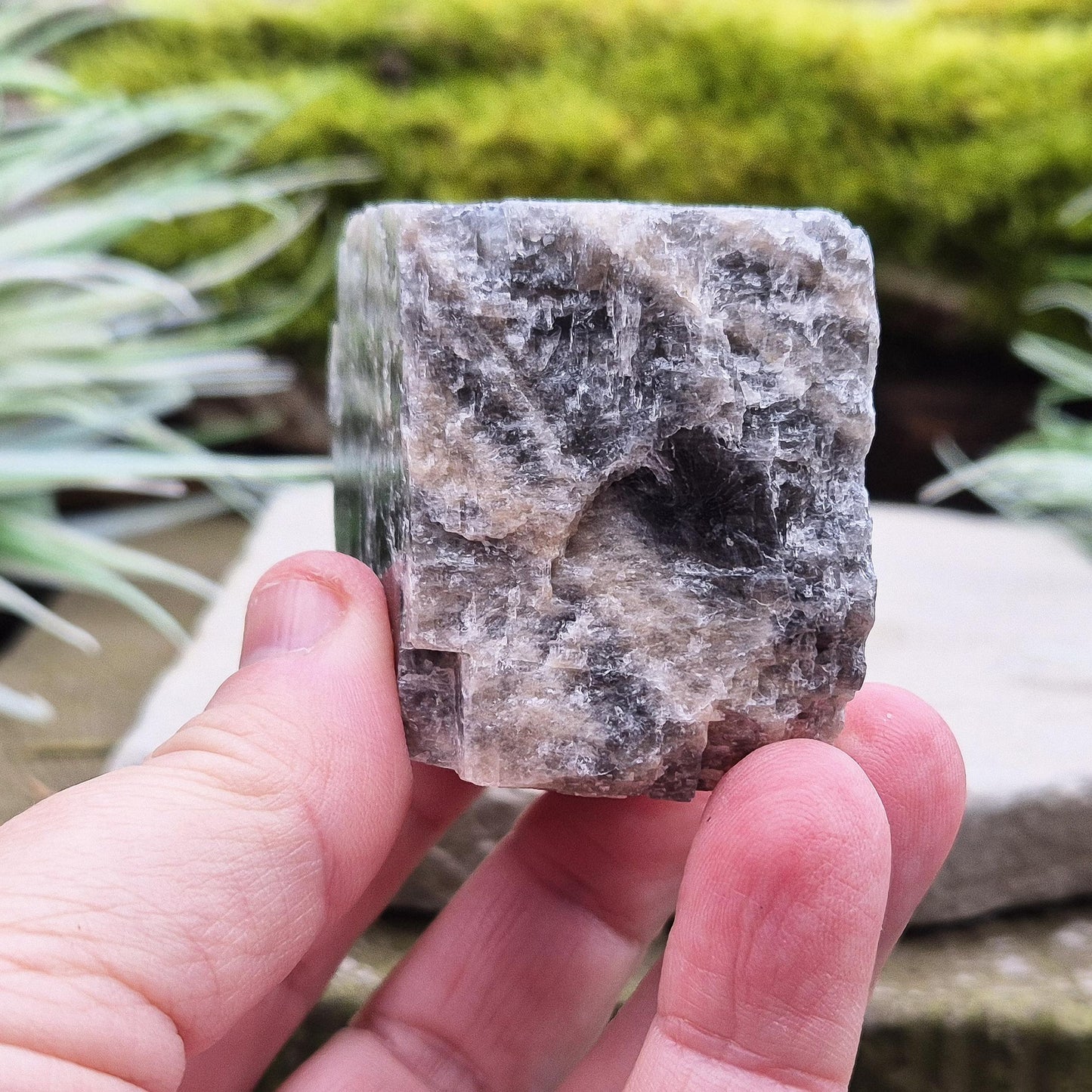 Black Moonstone from Madagascar, natural piece. Black Moonstone is a variety of moonstone that features dark shades, often with a subtle shimmer.