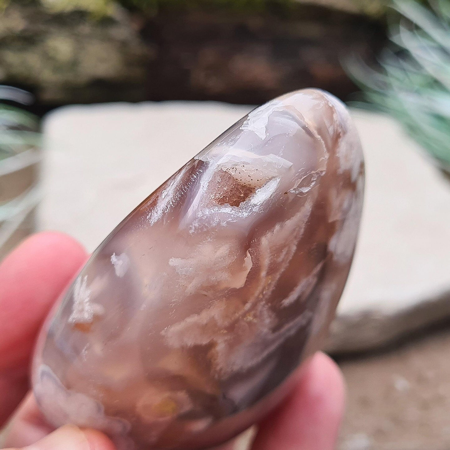 Blossom Agate Freeform - Polished Pink Chalcedony Crystal - Crystal for Spiritual Use & Home Display