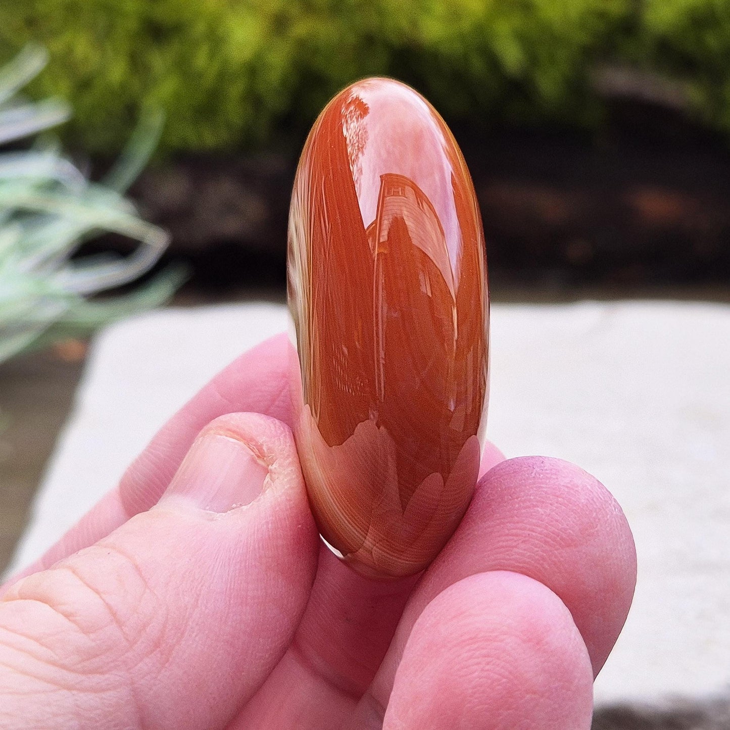 Carnelian Palm Stone | Polished Crystal form Madagascar | Experience Crystal Energy in the Palm of Your Hand