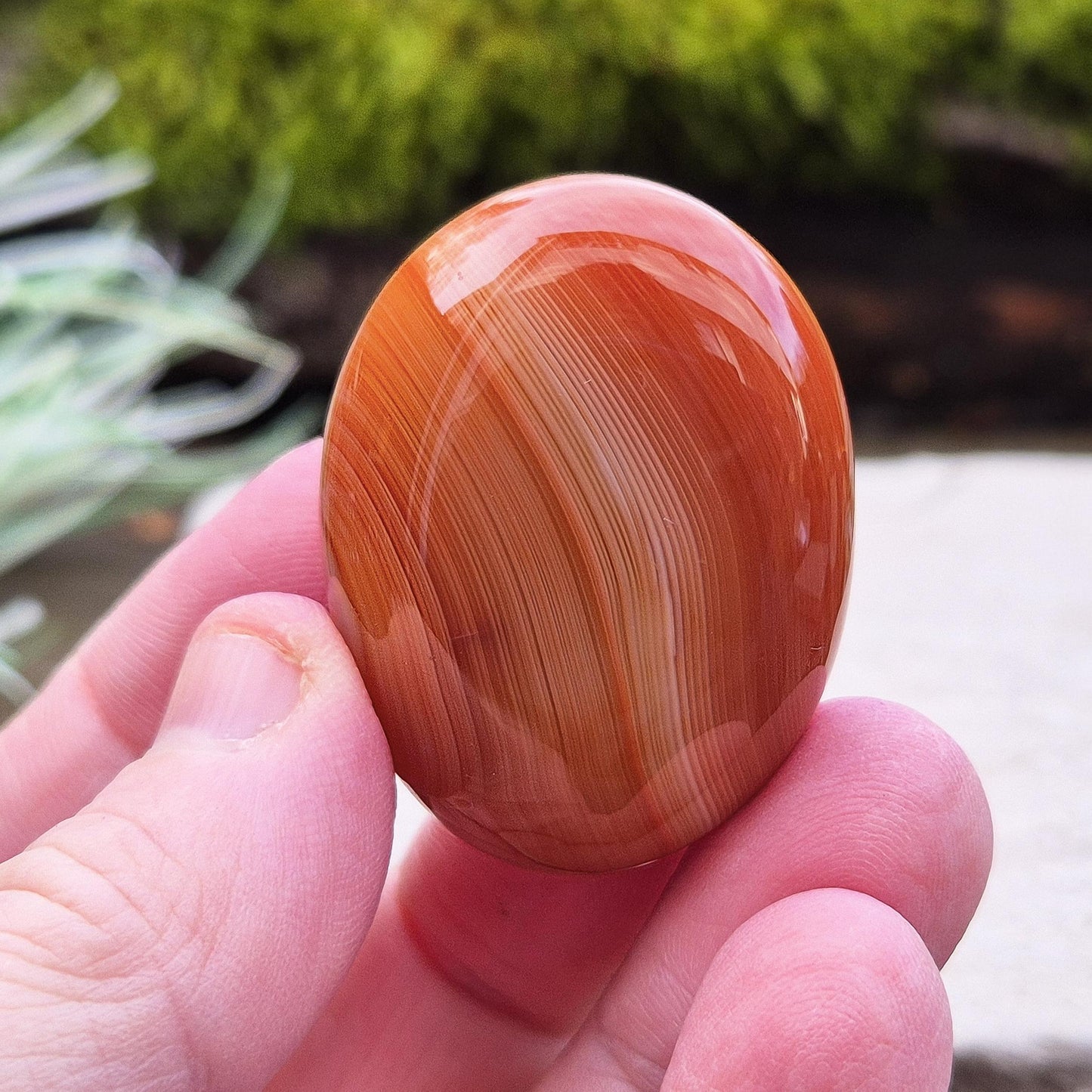 Carnelian Palm Stone | Polished Crystal form Madagascar | Experience Crystal Energy in the Palm of Your Hand