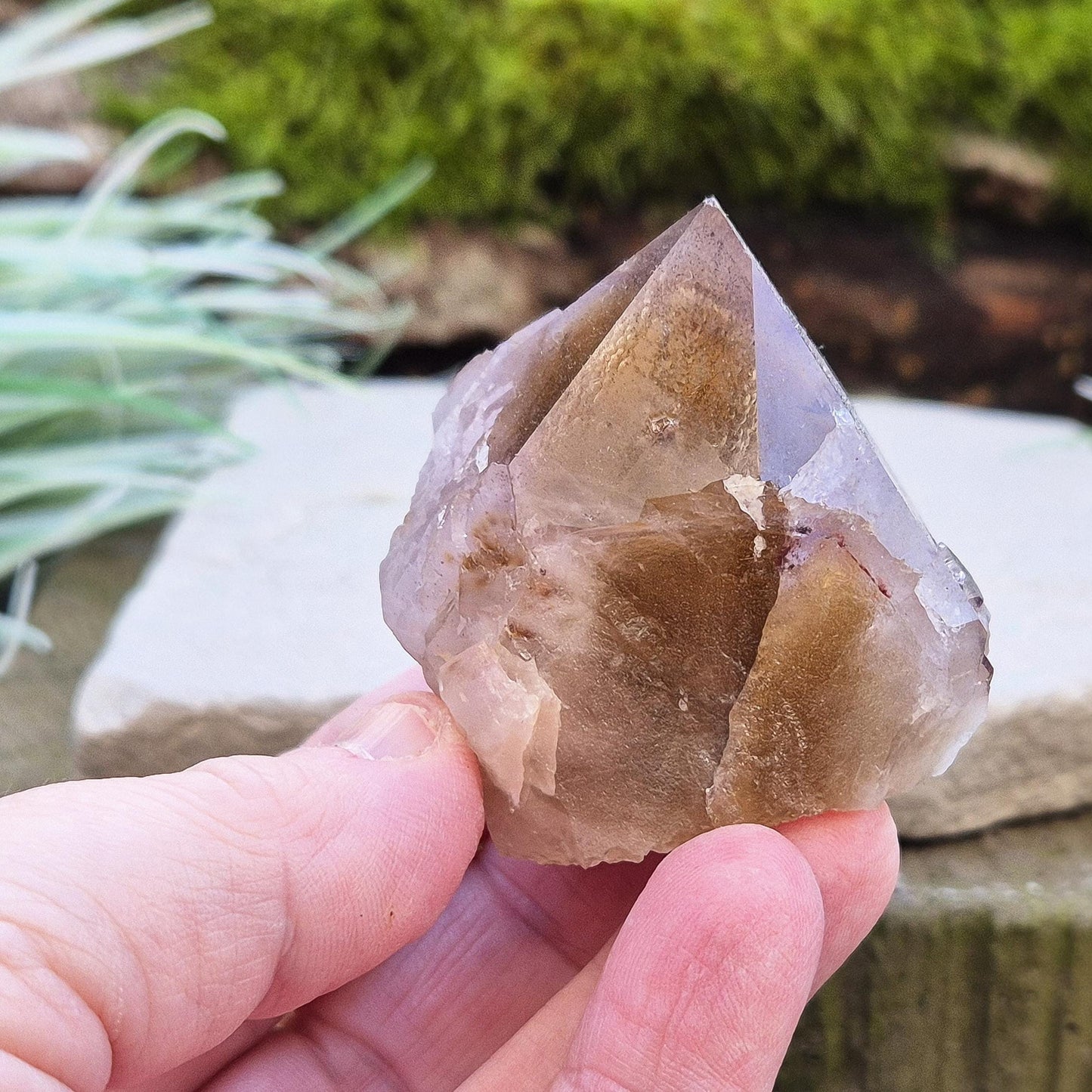 Ametrine Crystal Standing Point, Amethyst & Citrine