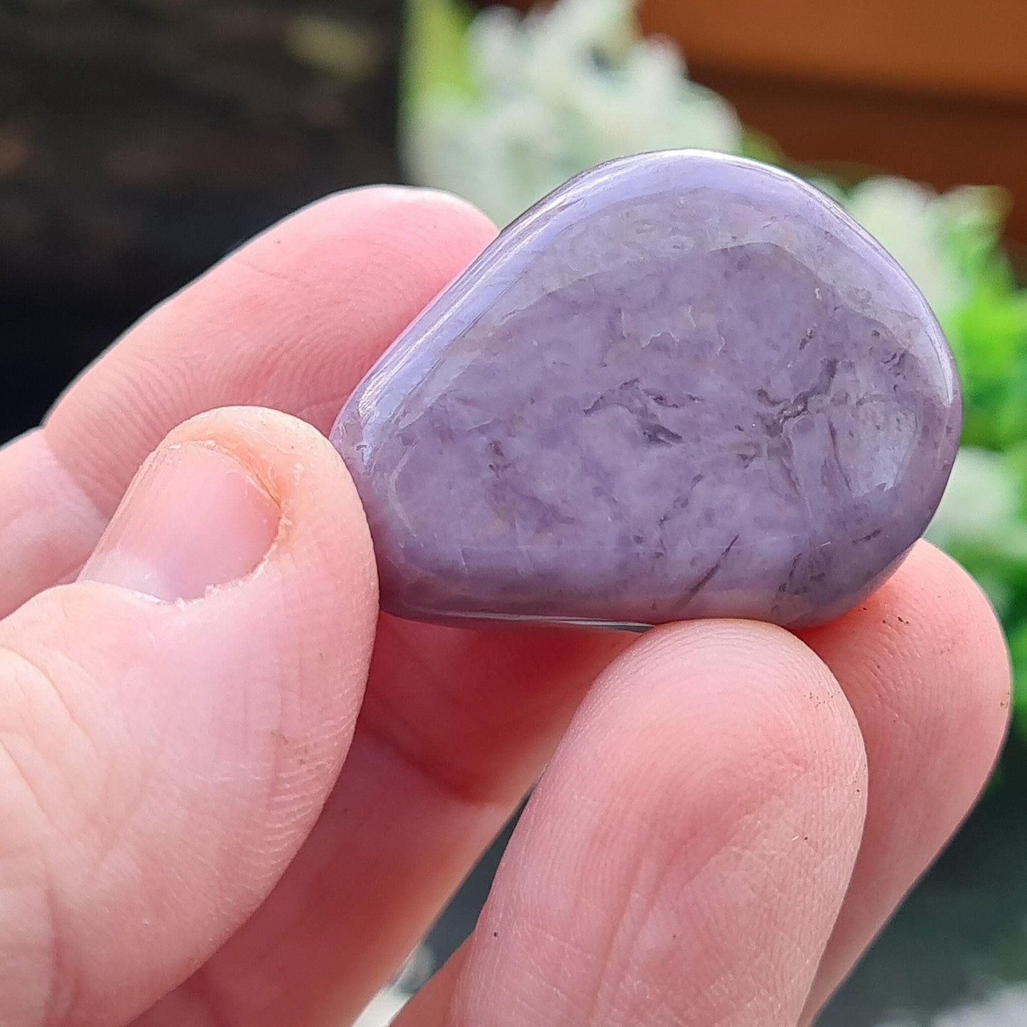 Purple Jade Tumble Stone | Spiritual Crystal | Chakra Balance | Carry With You | Crystal Gridding