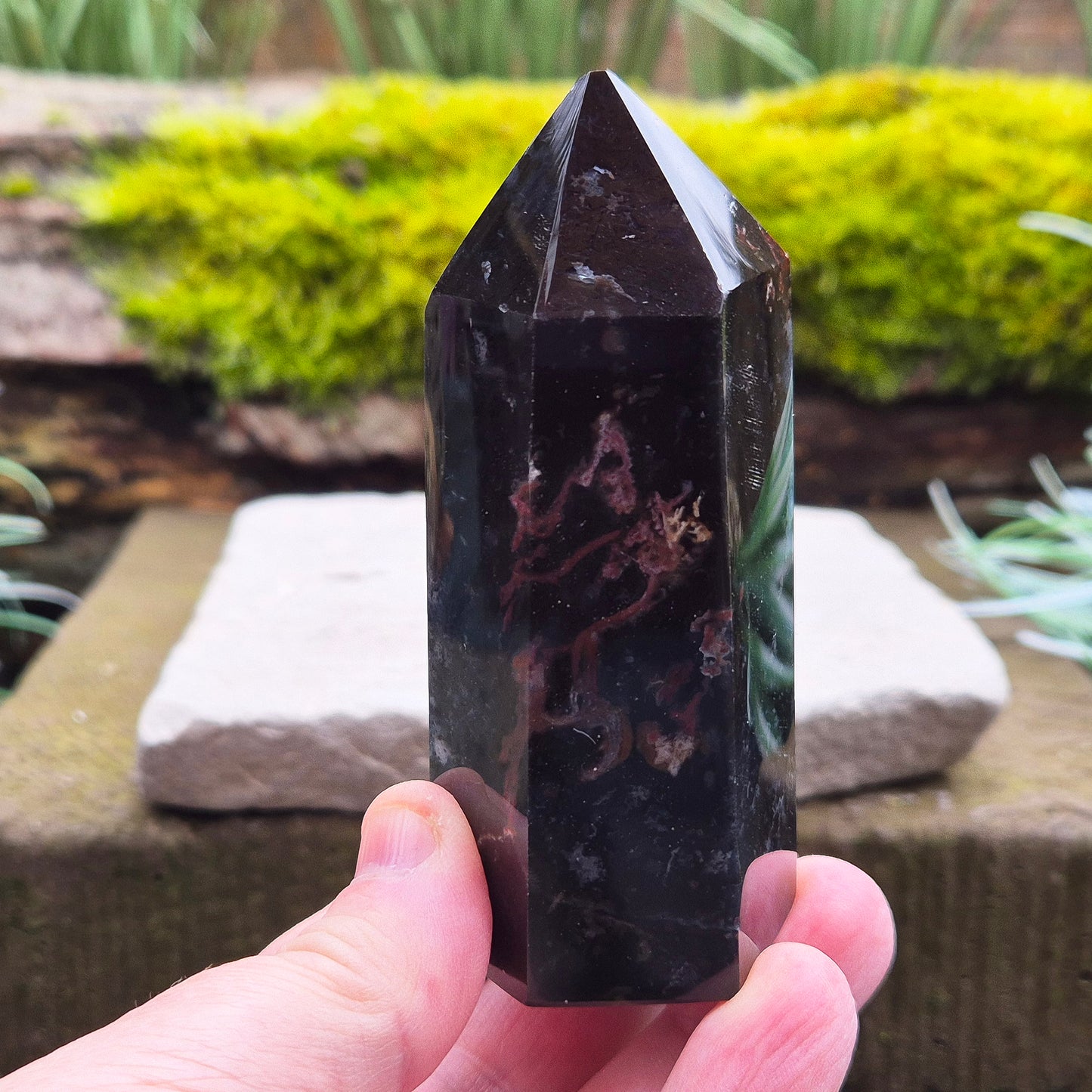 Blue Jasper Crystal Tower - Mindfulness & Focus Crystal - Home Display Crystal