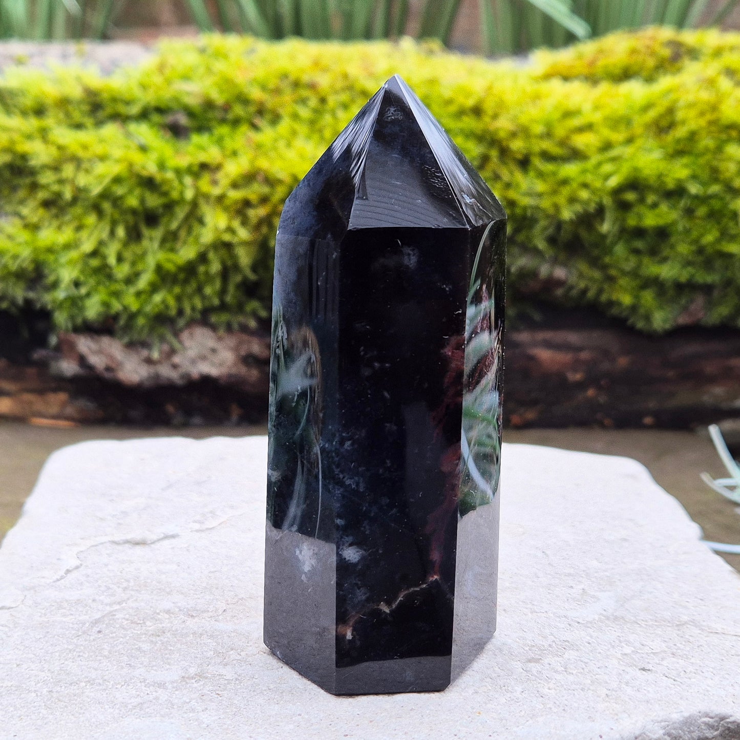 Blue Jasper Crystal Tower - Mindfulness & Focus Crystal - Home Display Crystal