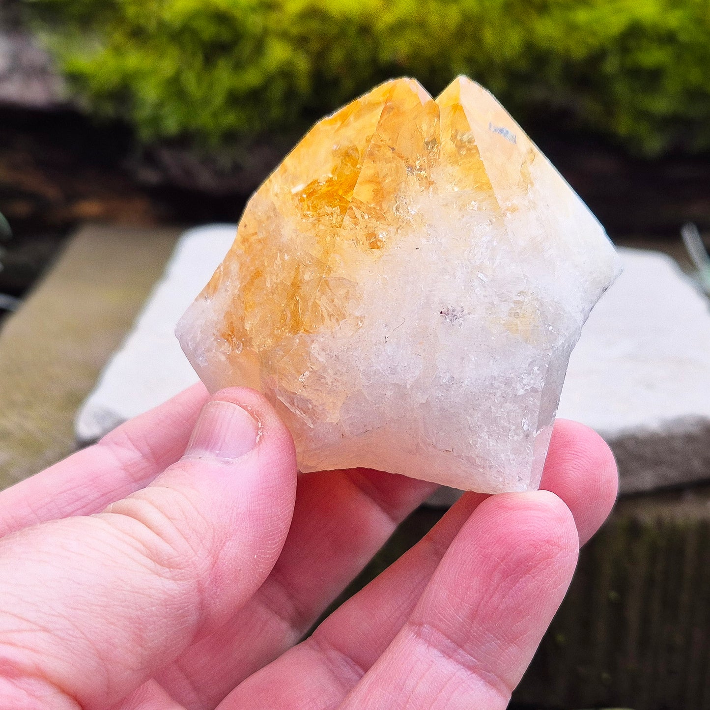 Citrine Crystal Point - Double Tip | Supportive Energy Crystal | Home Decor