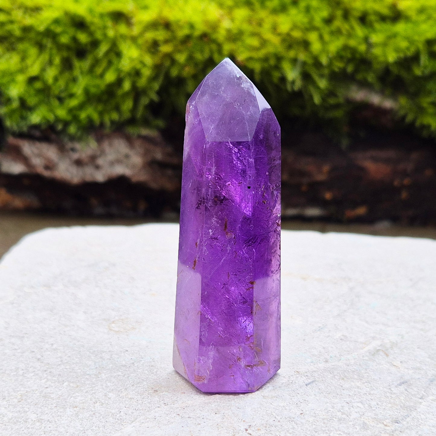 Amethyst Crystal Point – Crystal Tower | Calm, Balance & Soothing Energy for Everyday Life