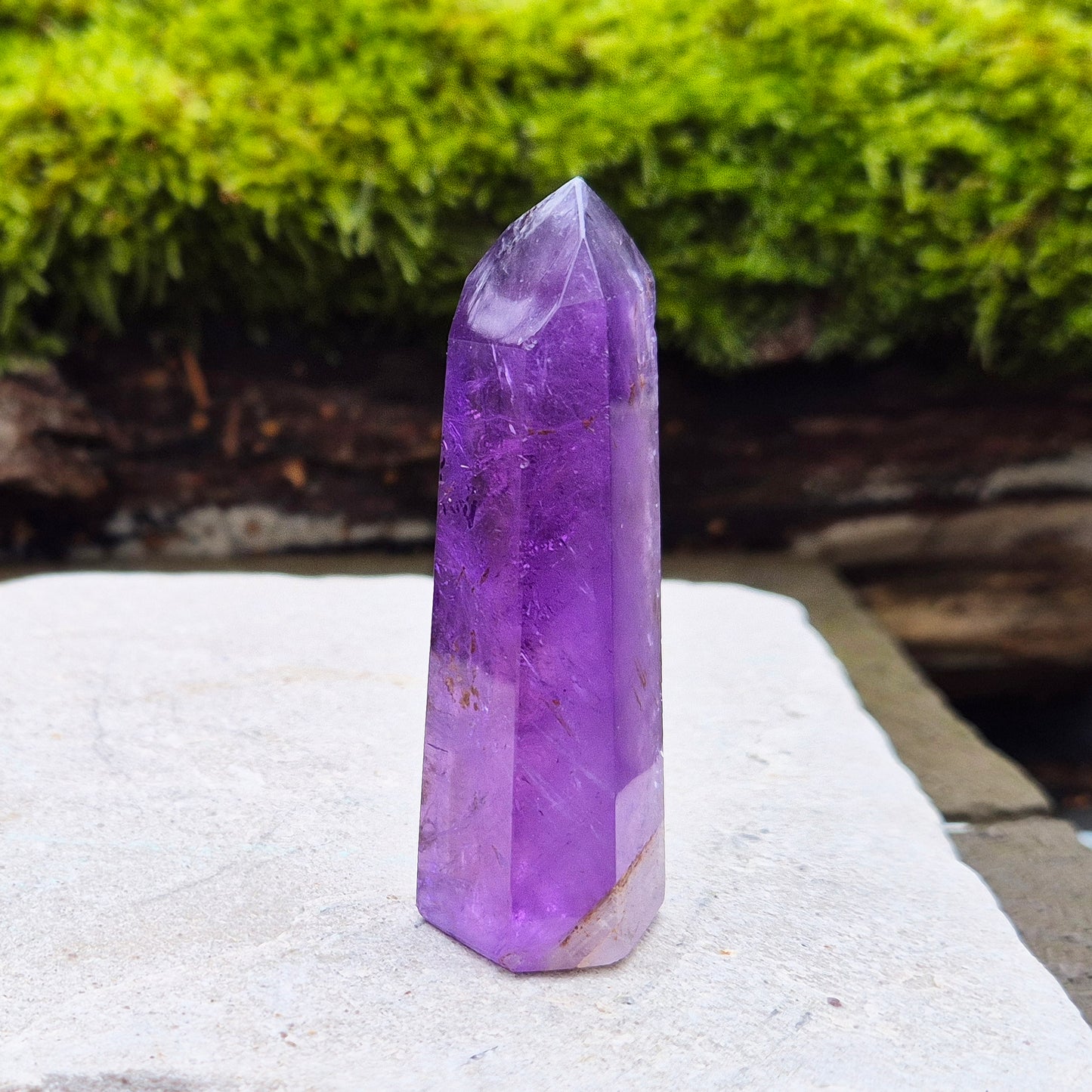 Amethyst Crystal Point – Crystal Tower | Calm, Balance & Soothing Energy for Everyday Life
