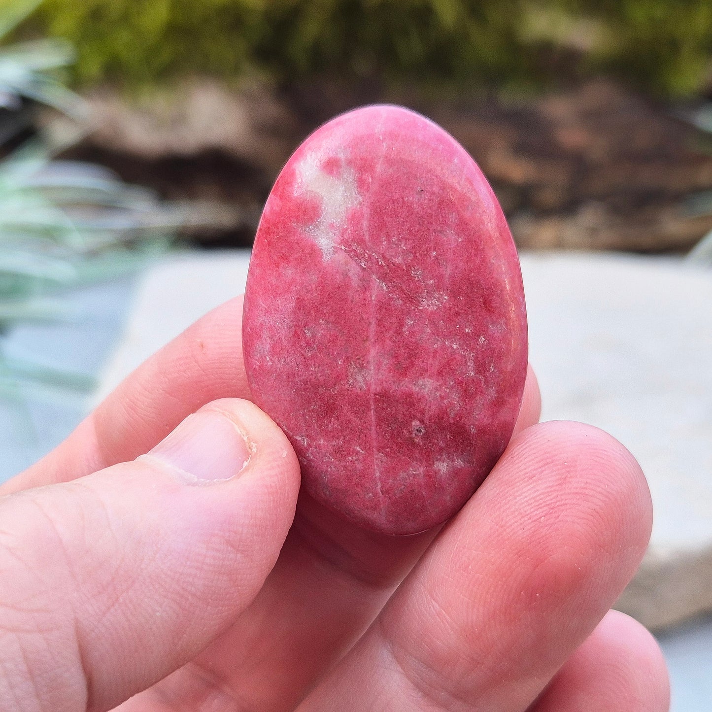 Pink Thulite Crystal Palm Stone | Carry With You | Confidence, Passion & Emotional Expression
