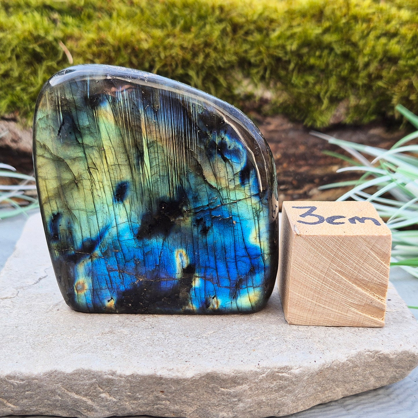 Labradorite Free Form, Self Standing Crystal | Ideal for workspaces, meditation corners, entryways, or living rooms.