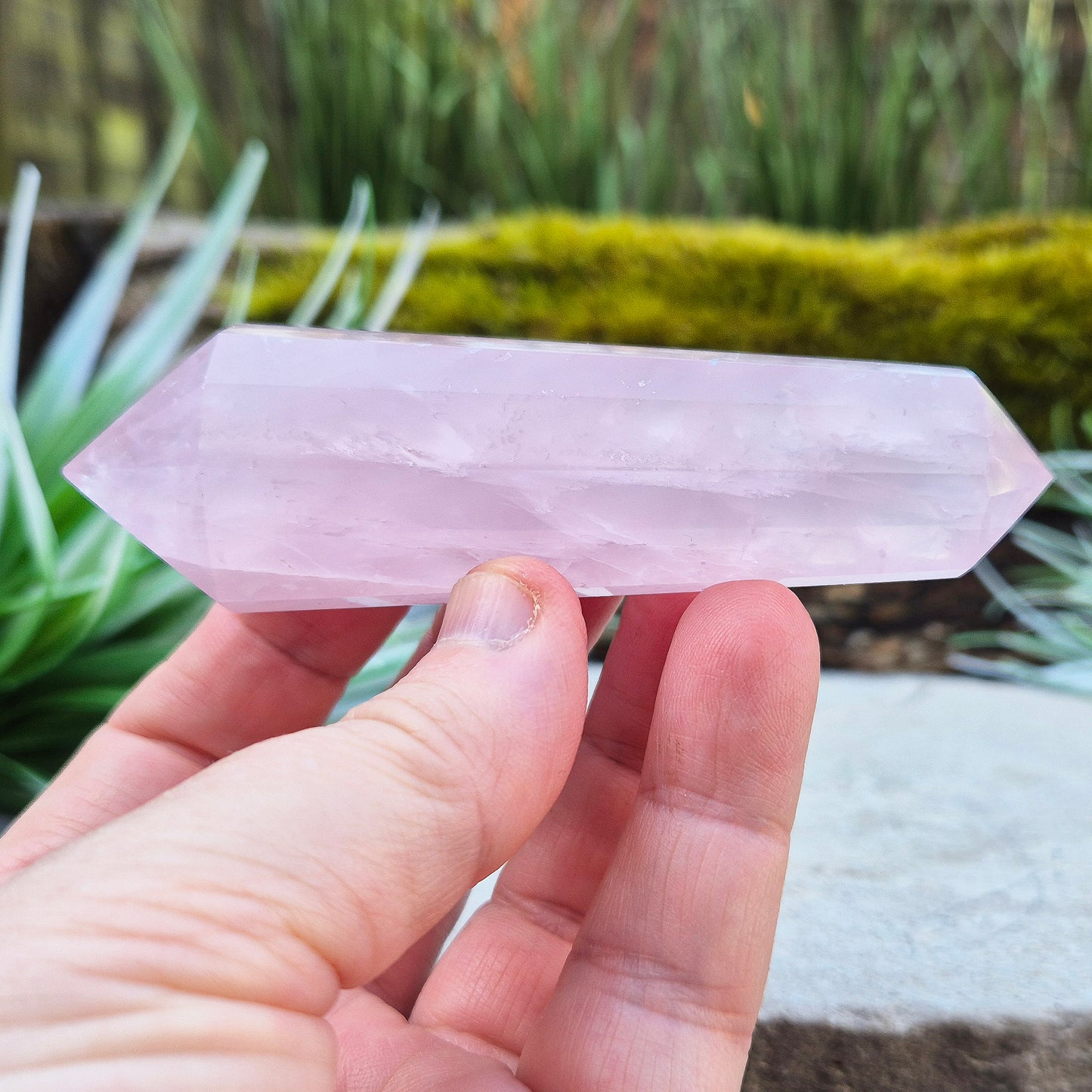 Rose Quartz Vogel Wand, Crystal, Brazil | ideal for healing practices or focused intention work