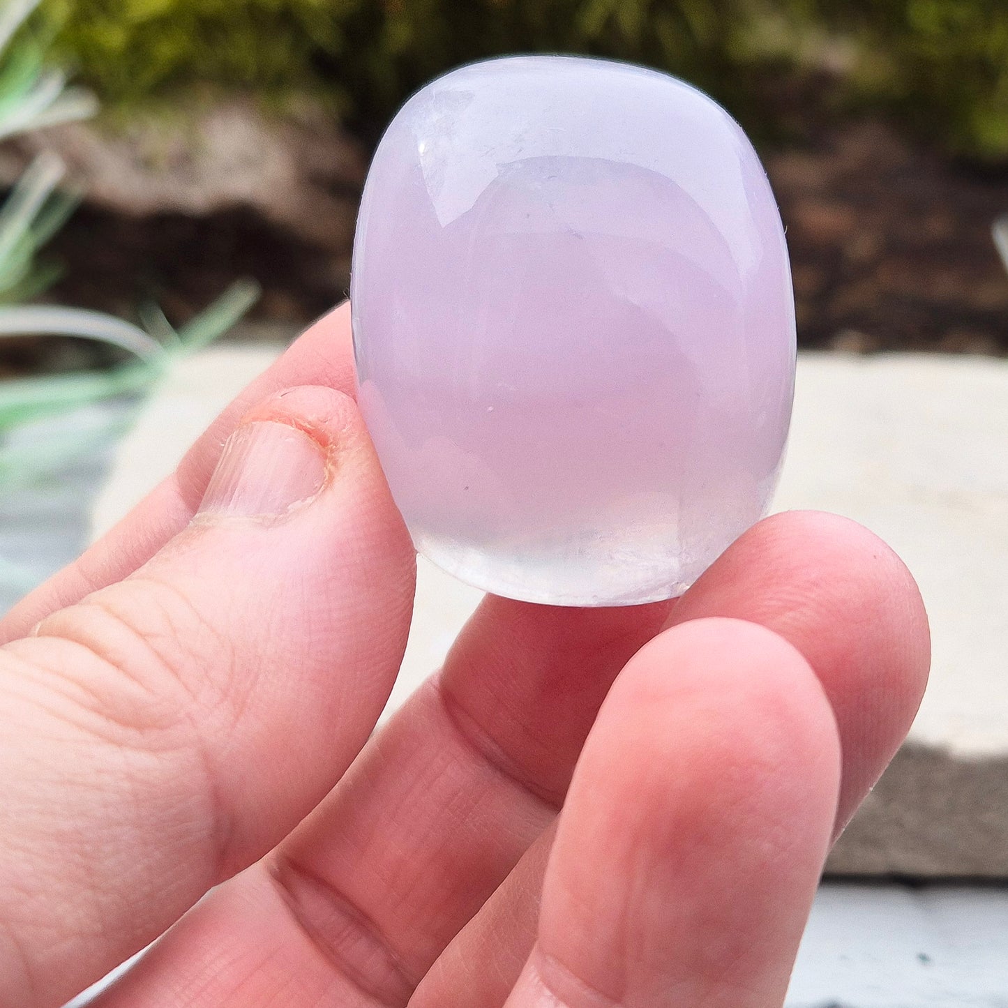 Lilac Fluorite Crystal. Lilac Fluorite also known as Lavender Fluorite is often described as a "balancing bridge" between the heart and the higher mind, offering a soothing energy that aids both emotional and spiritual harmony.