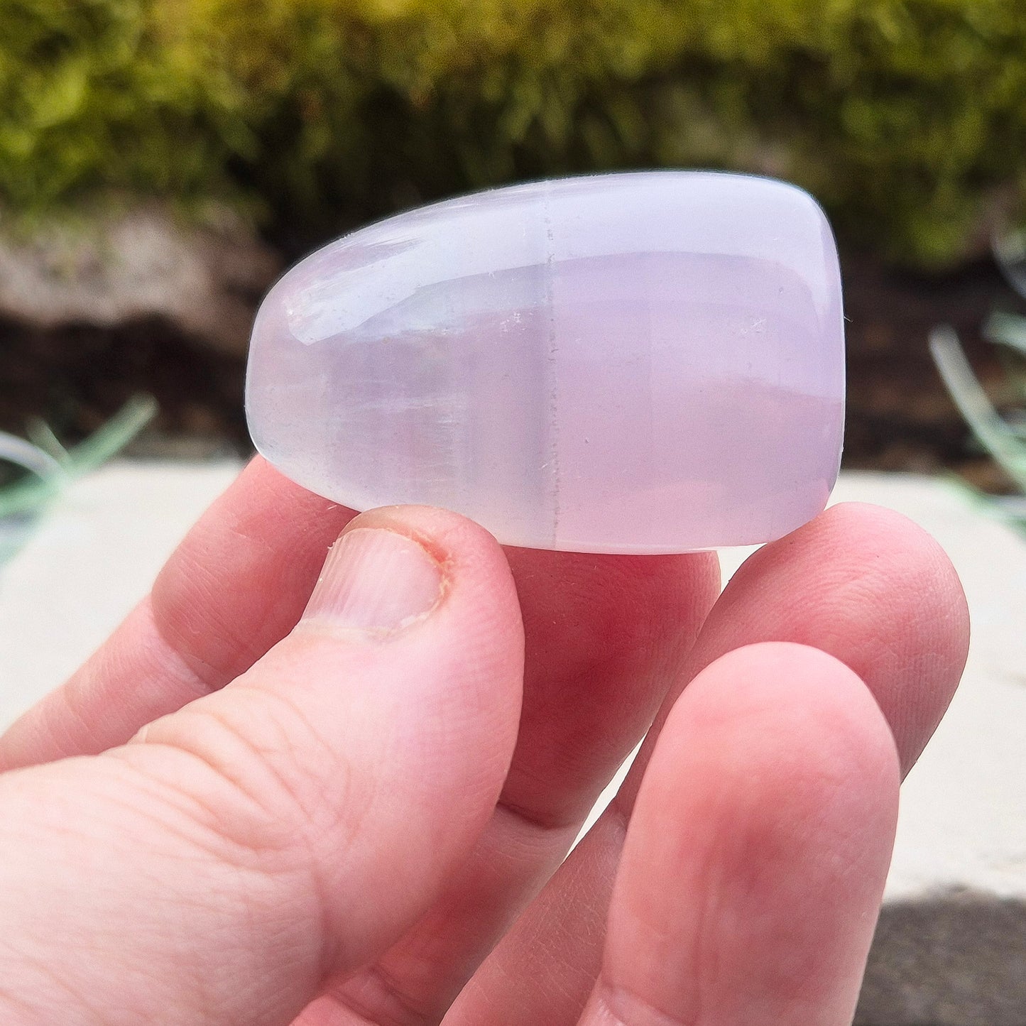 Lilac Fluorite Crystal – China. Also known as Lavender Fluorite, this crystal is often called a “balancing bridge” between the heart and higher mind. It carries a calm, nurturing energy that encourages both emotional healing and spiritual awareness.