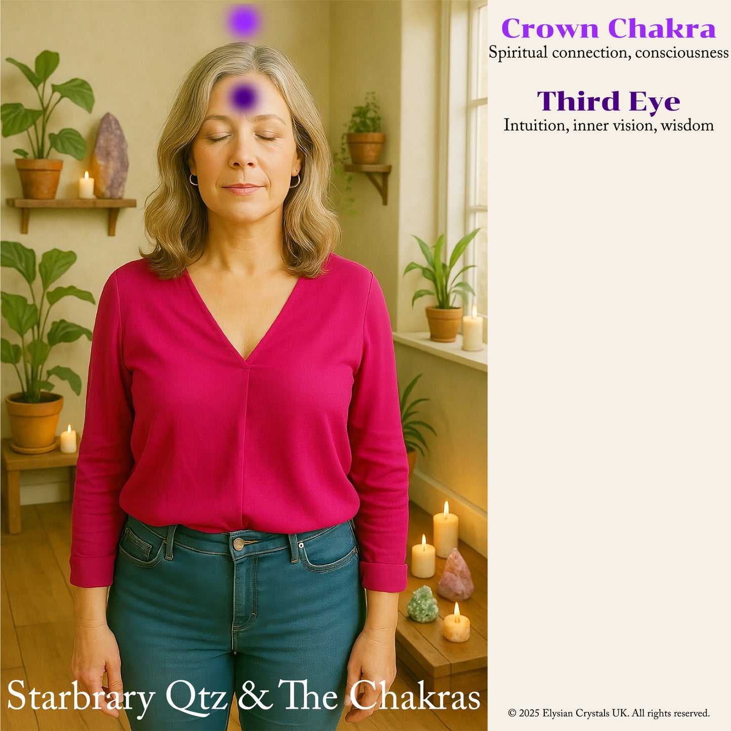 Starbrary Quartz Point - High-Vibration Crystal for Focus & Clarity | Mindfulness Crystal
