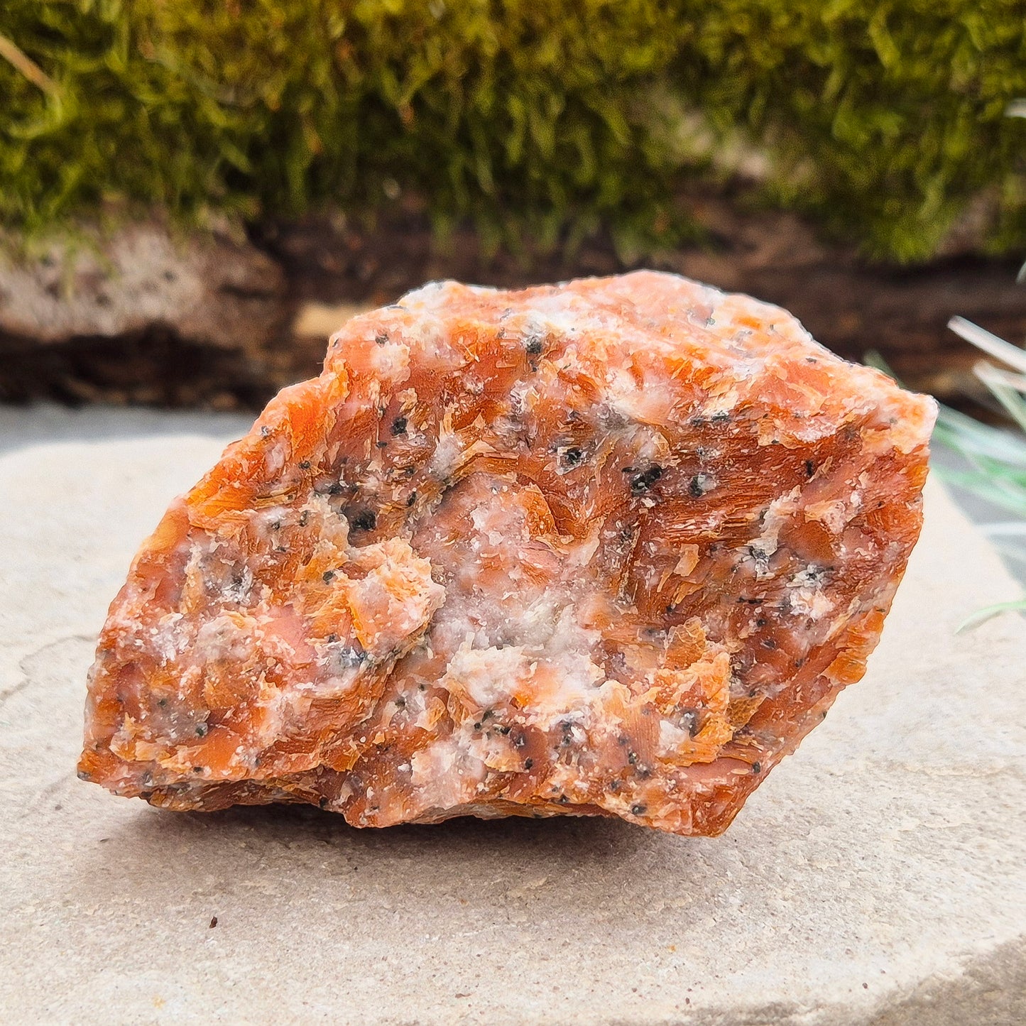 Beautiful Natural Orchid Calcite Crystal. Bright, energizing stone for display, creative spaces, or holistic collections. Unique Brazilian crystal.