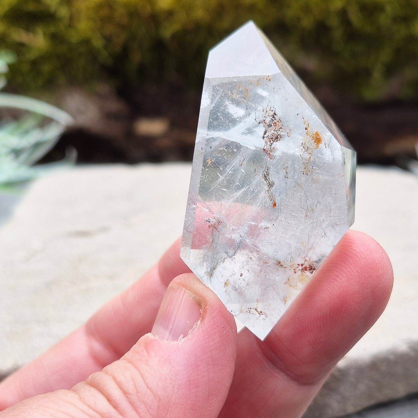 Indicolite Quartz Crystal (Blue Tara) – Quartz with Blue Tourmaline | Polished Crystal for Focus, Balance & Everyday Support