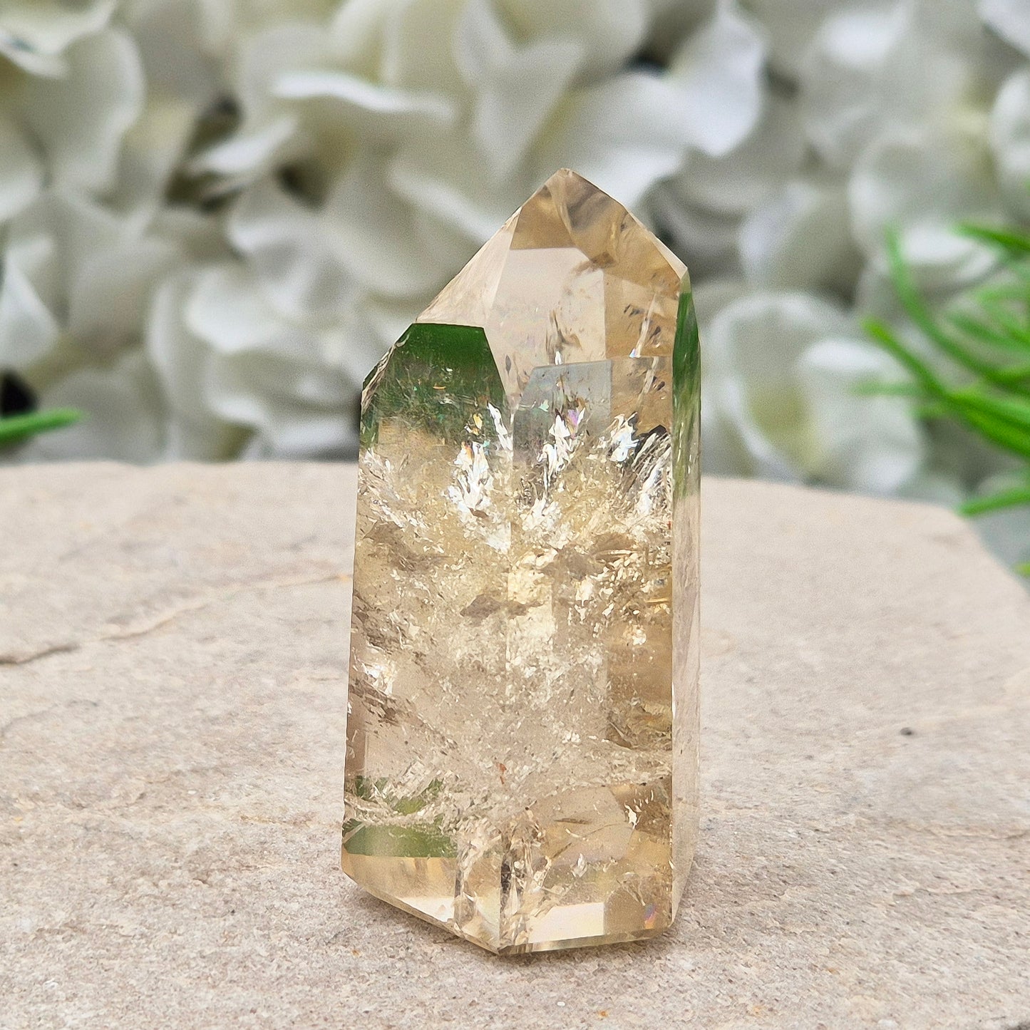 Citrine Crystal Point - Genuine Natural Citrine | Polished Crystal | Ideal for Crystal Display and Spiritual Use