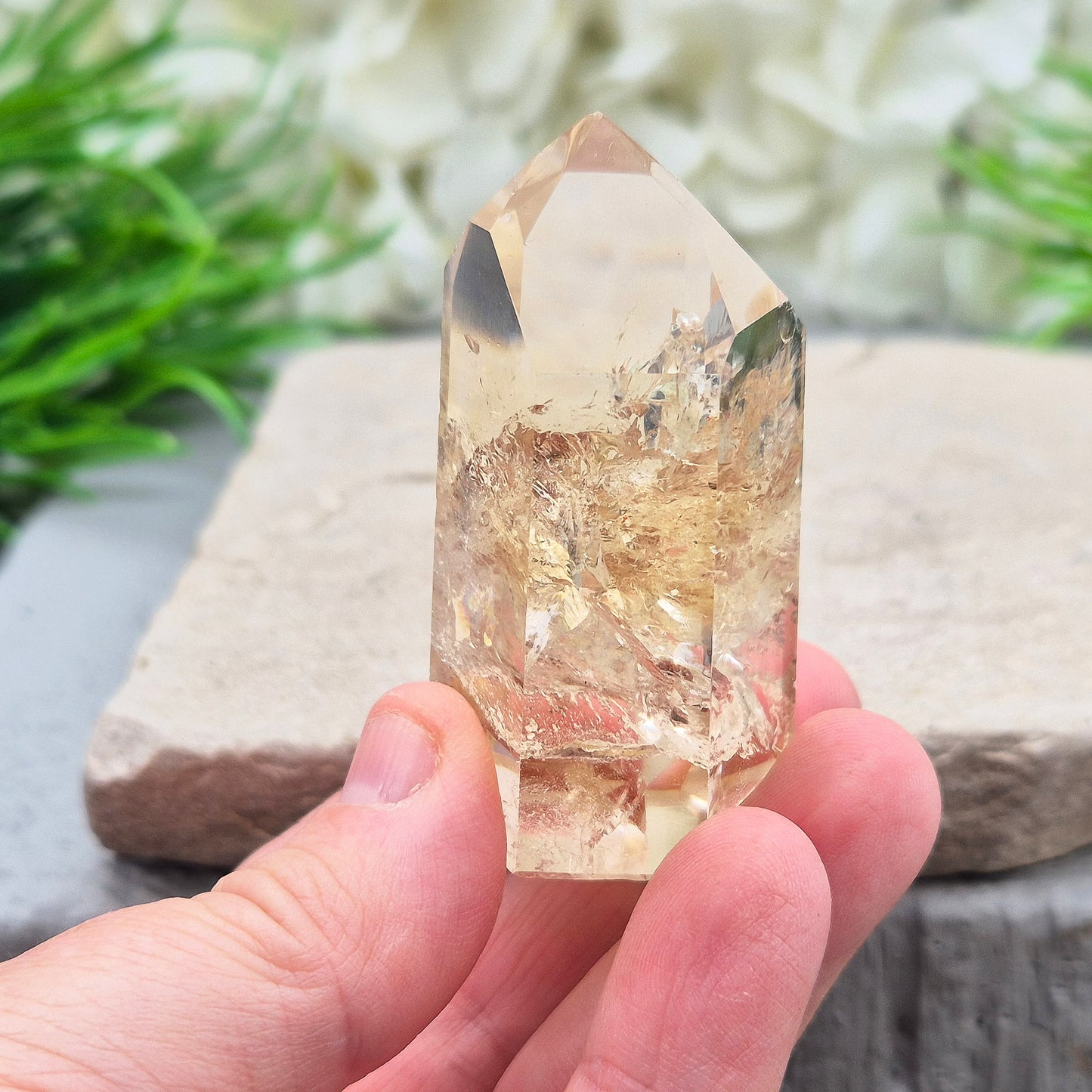 Citrine Crystal Point - Genuine Natural Citrine | Polished Crystal | Ideal for Crystal Display and Spiritual Use