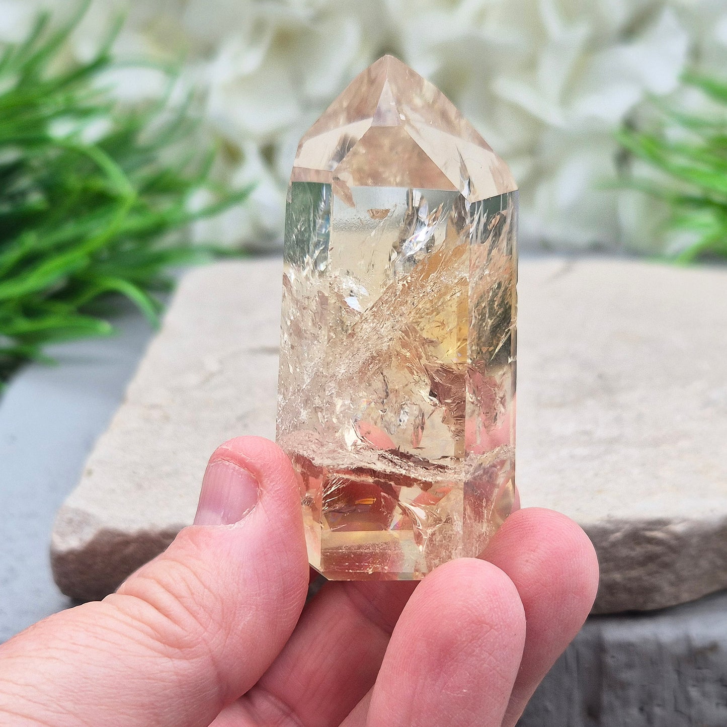Citrine Crystal Point - Genuine Natural Citrine | Polished Crystal | Ideal for Crystal Display and Spiritual Use