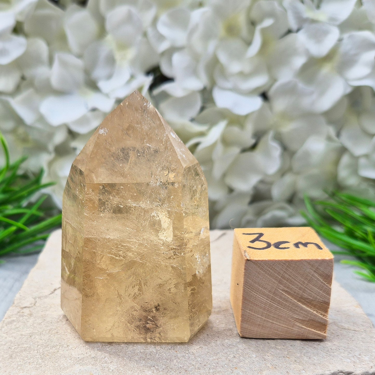 Citrine Crystal Point – Genuine Natural Citrine | Polished Crystal | Ideal for Crystal Display and Spiritual Use