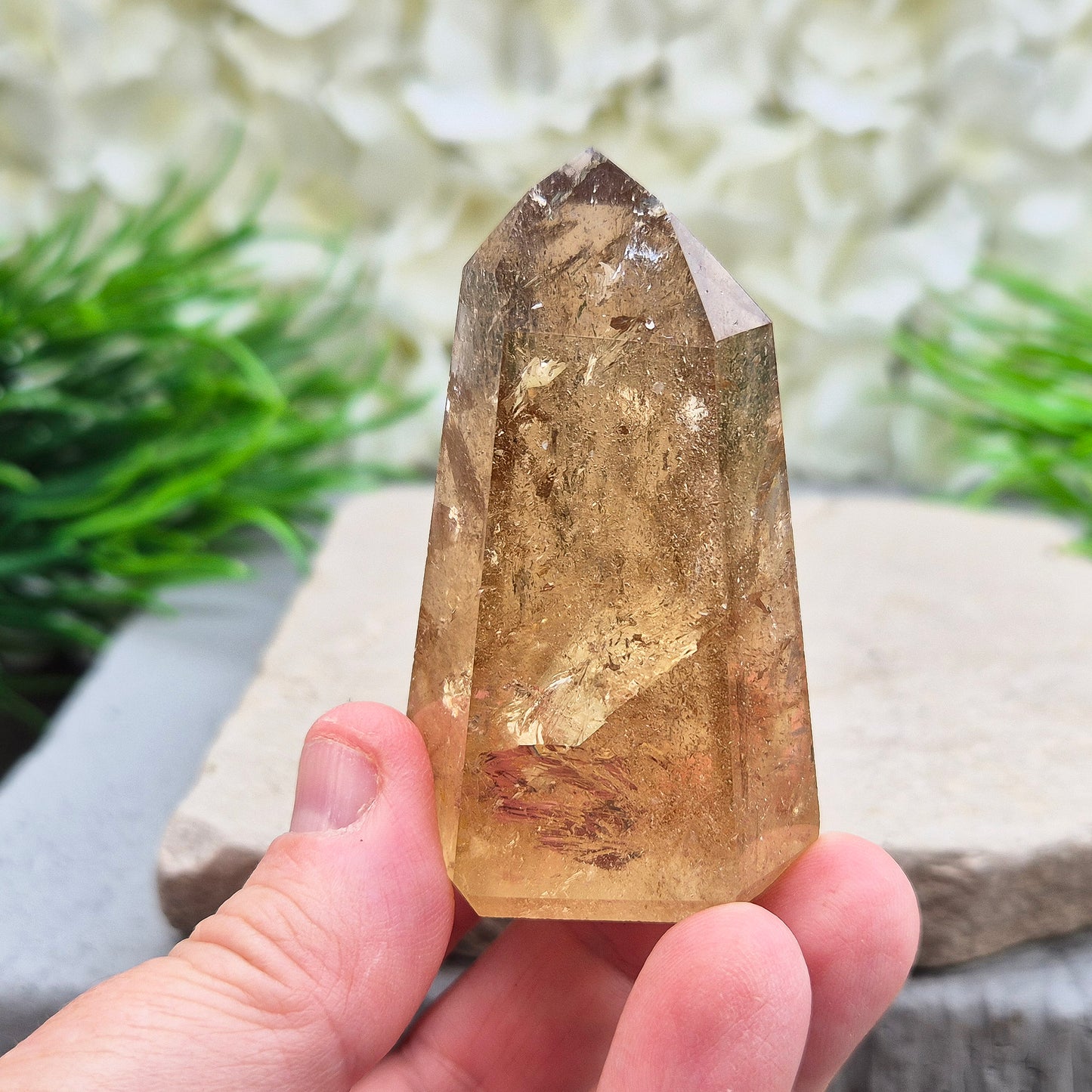 Citrine Tower – Natural Citrine Polished Crystal Point | Ideal for Display, Spiritual Use, Collecting and Gifting