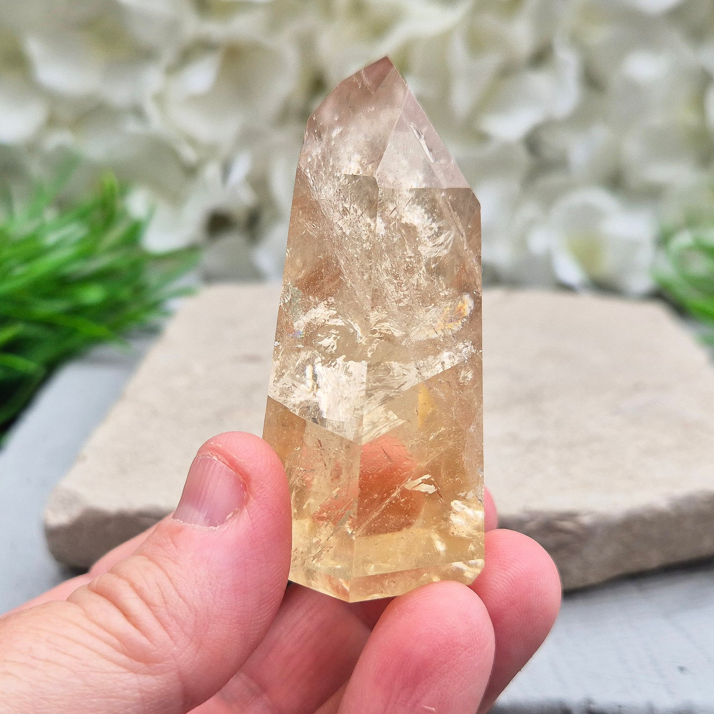 Citrine Crystal Point – Polished Natural Citrine | Perfect Display Piece | Beautiful Gift for Crystal Lovers