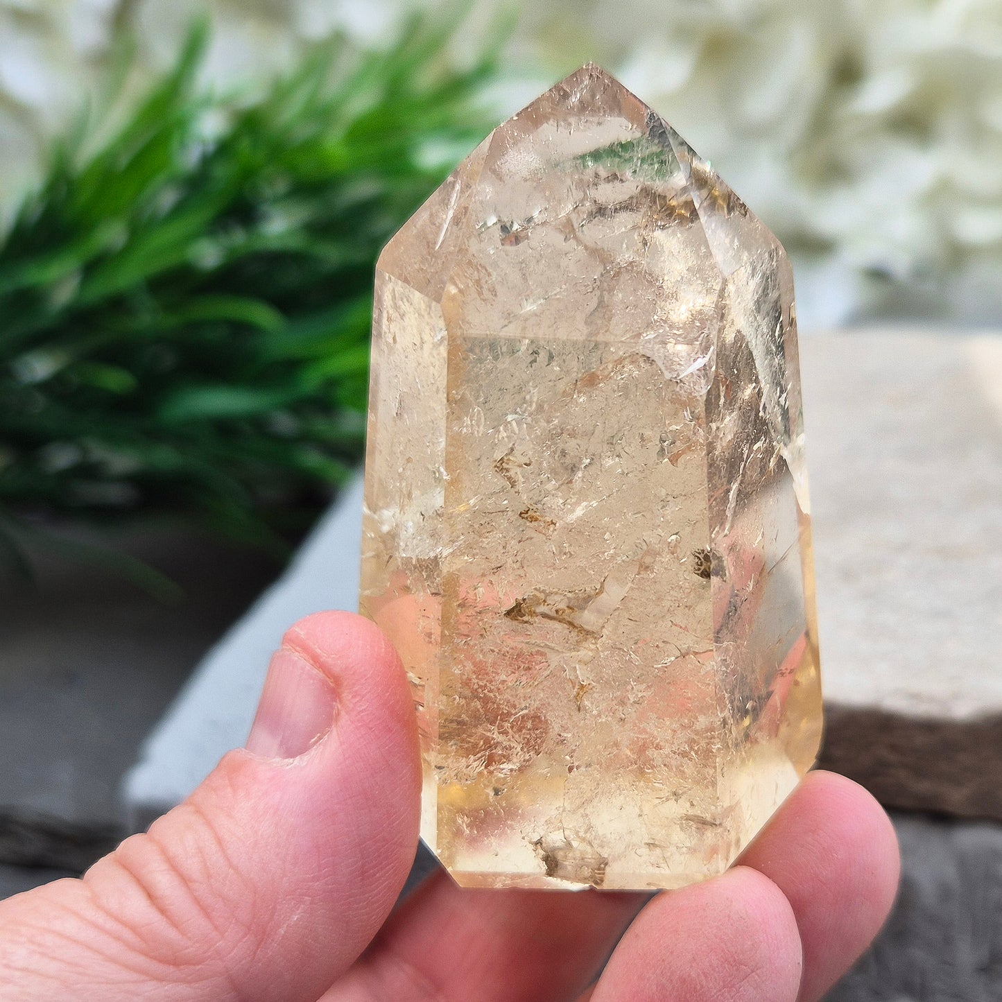 Citrine Crystal Point – Polished Natural Citrine | Perfect Display Piece | Beautiful Gift for Crystal Lovers