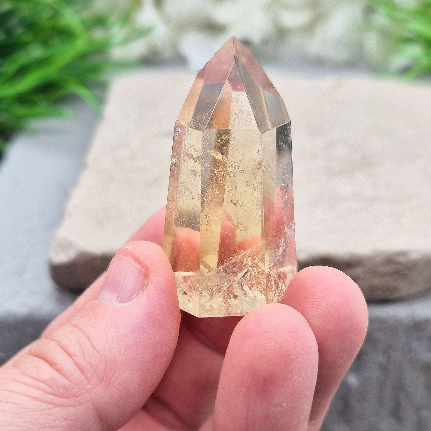 Citrine Crystal Point – Natural Polished Citrine from Brazil | Ideal for Crystal Displays, Spiritual Use and Gift Giving