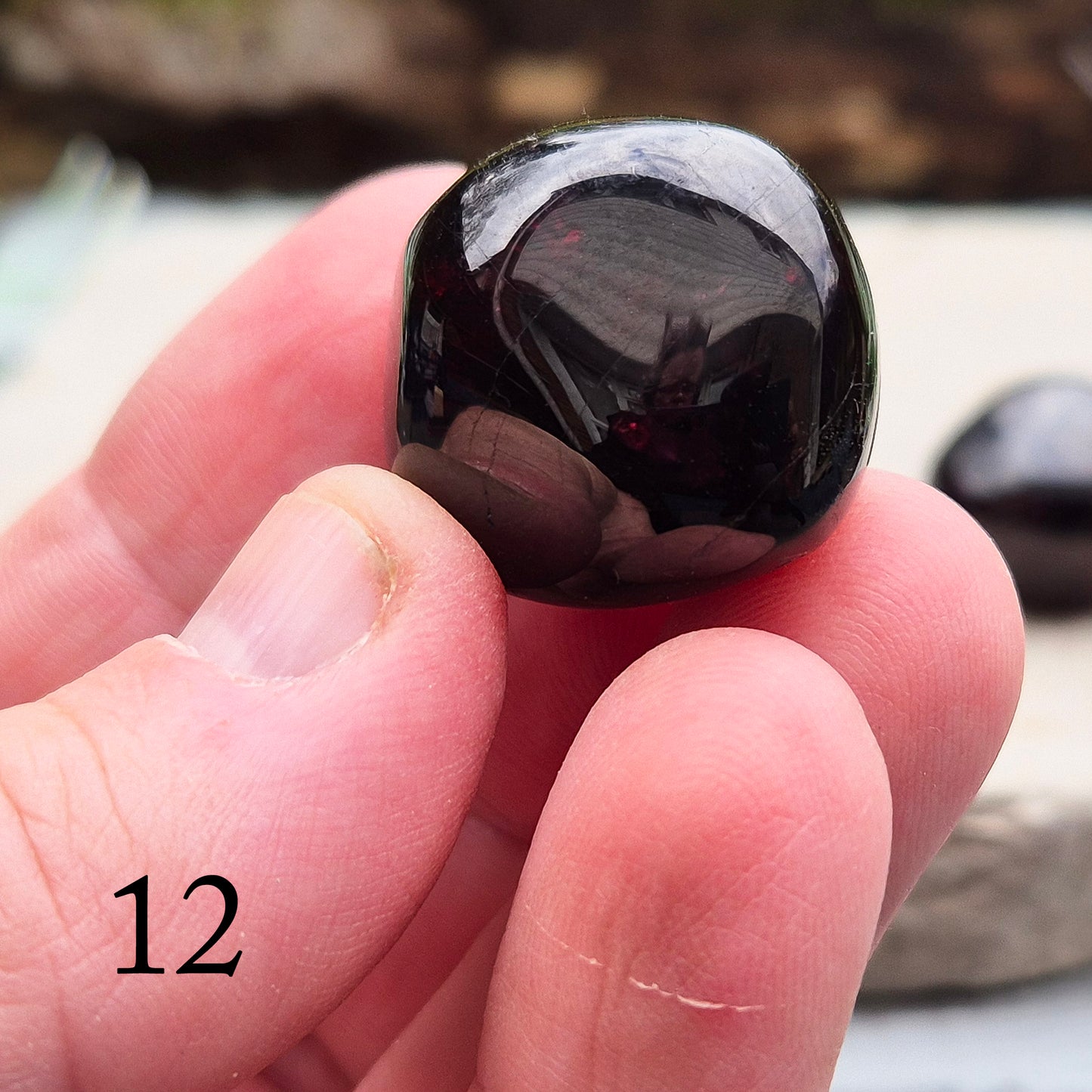 Red Garnet Tumbled Stone – Crystal from India | Represents Strength, Motivation & Emotional Balance