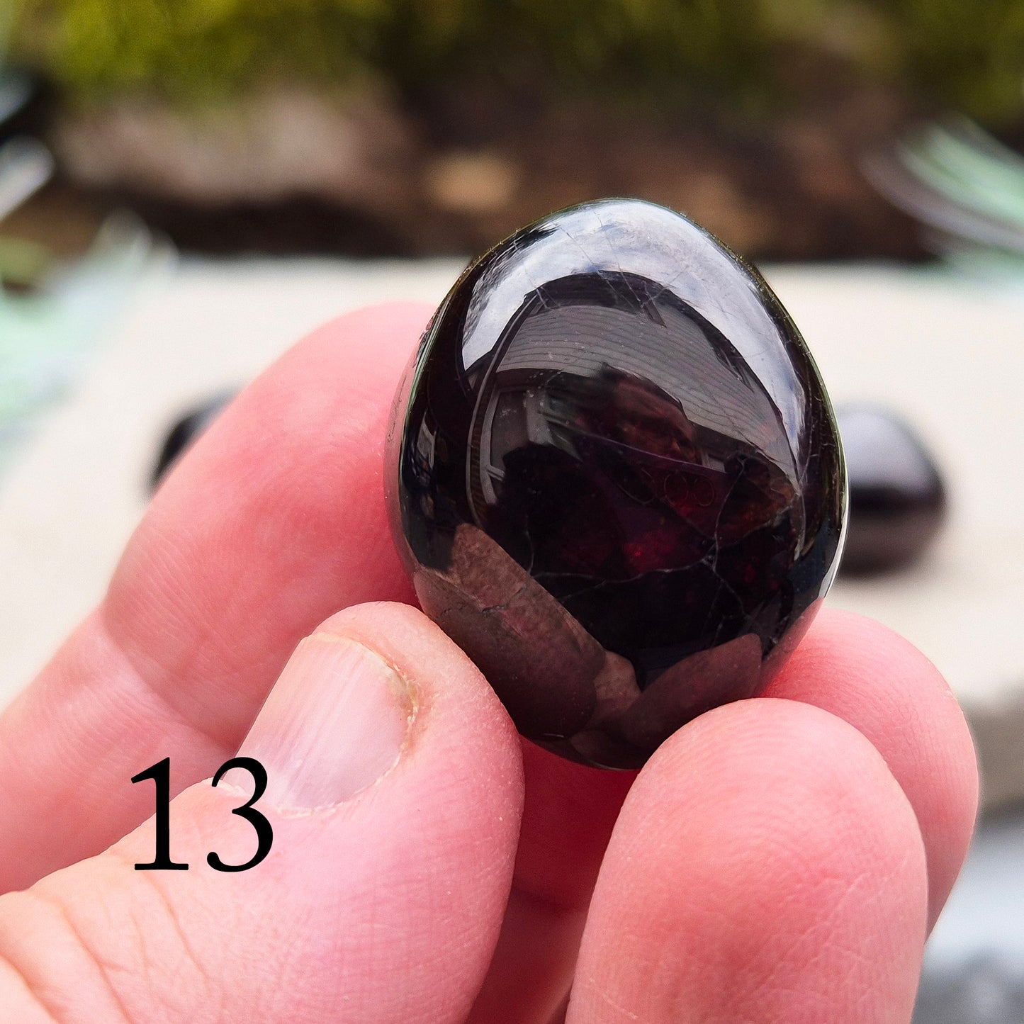 Red Garnet Tumbled Stone – Crystal from India | Represents Strength, Motivation & Emotional Balance