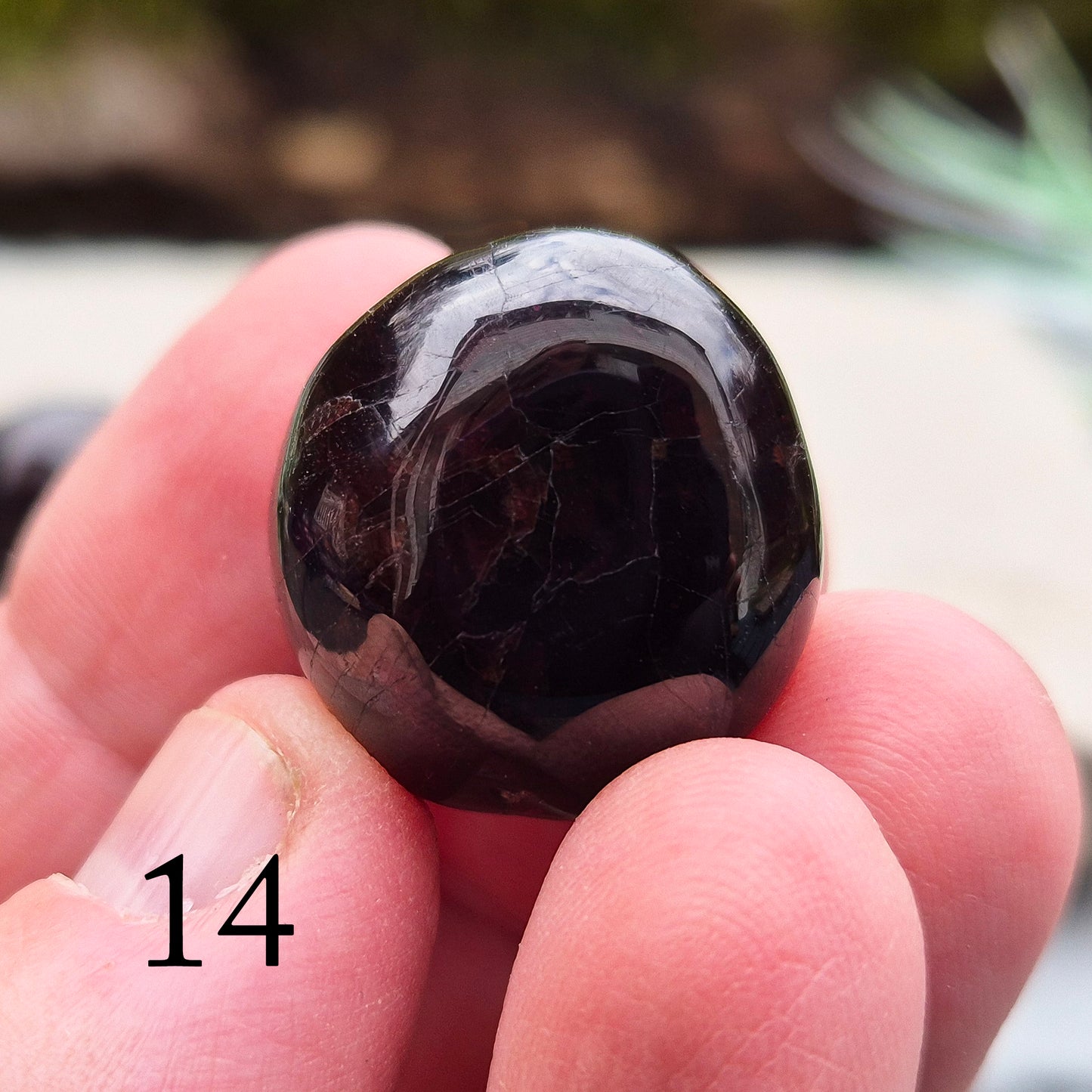 Red Garnet Tumbled Stone – Crystal from India | Represents Strength, Motivation & Emotional Balance