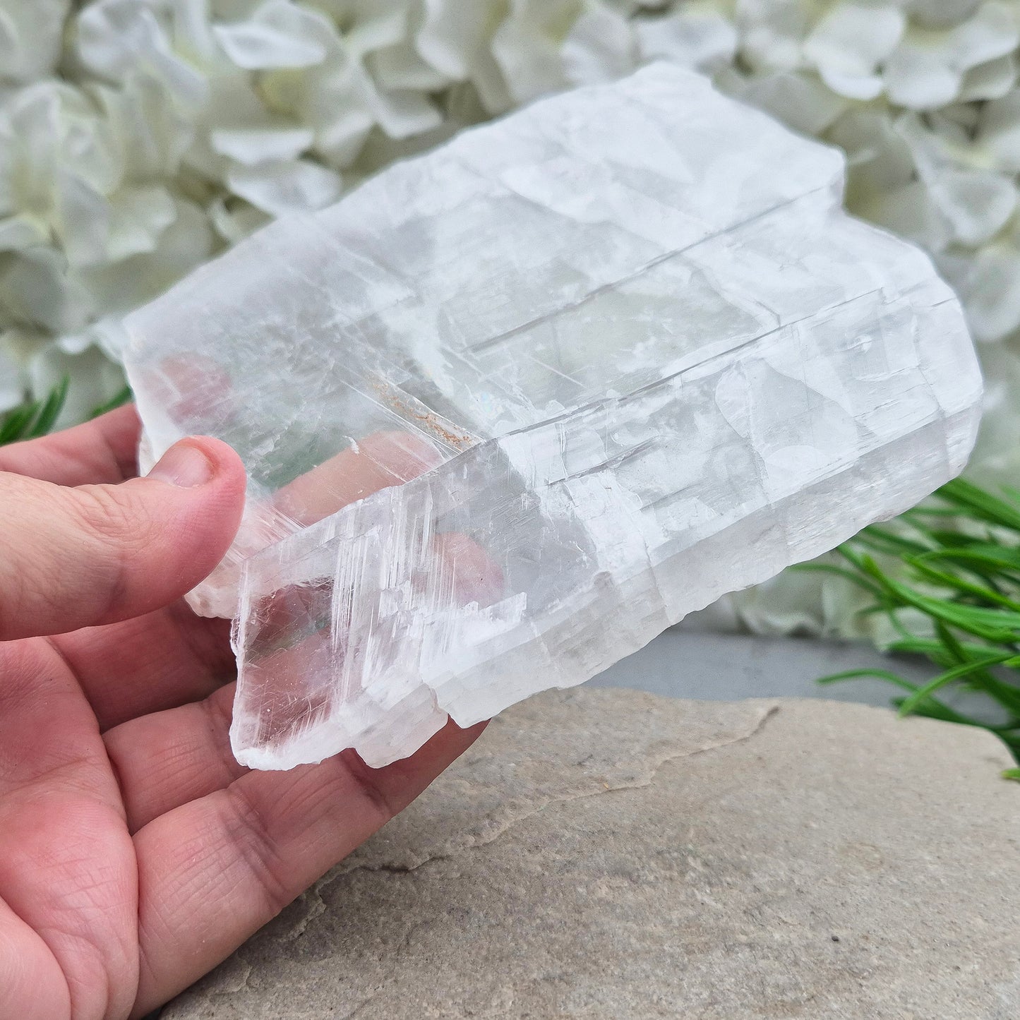 Selenite – High-Clarity Crystal, Glitter Mountain “Utah Ice” | Perfect for Cleansing Rituals & Display