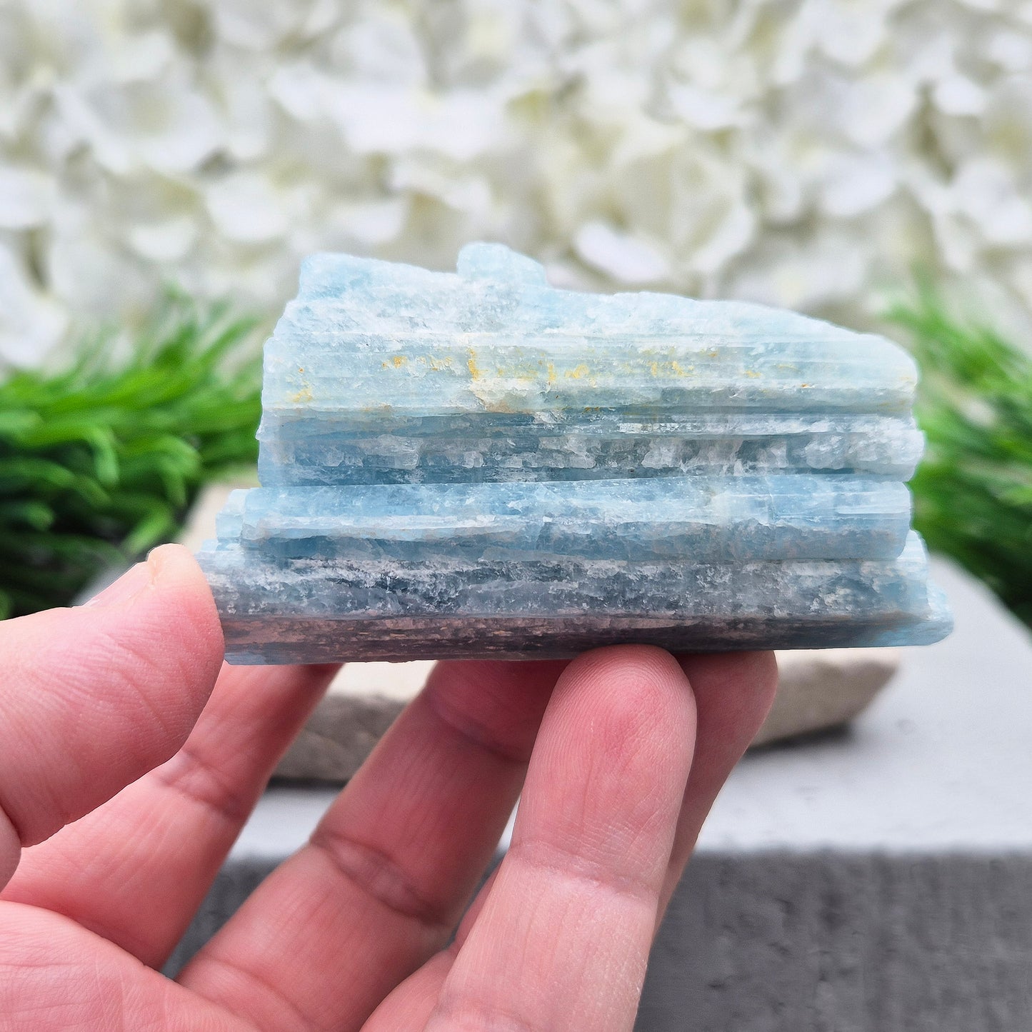 Aquamarine Crystal from India – Natural, Aqua Blue | Unique Collector’s Crystal or Display Piece