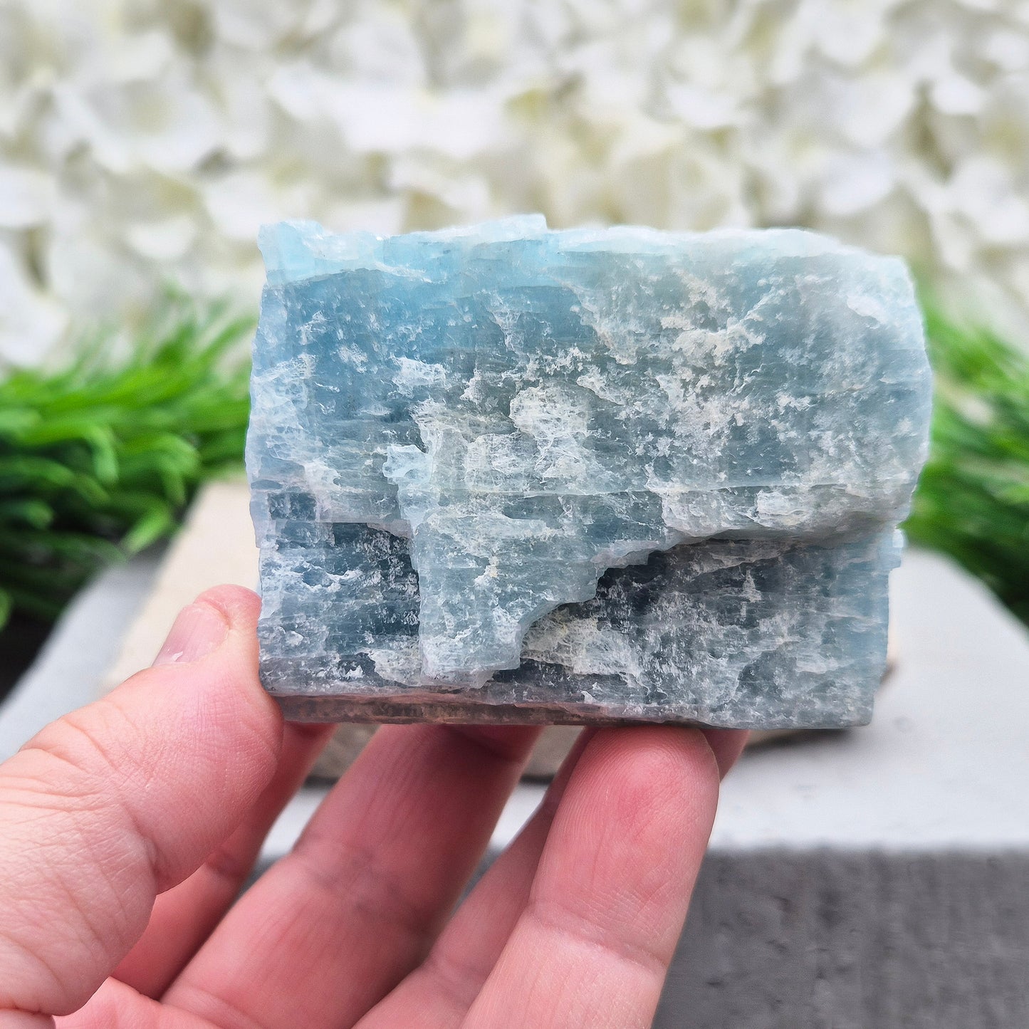 Aquamarine Crystal from India – Natural, Aqua Blue | Unique Collector’s Crystal or Display Piece