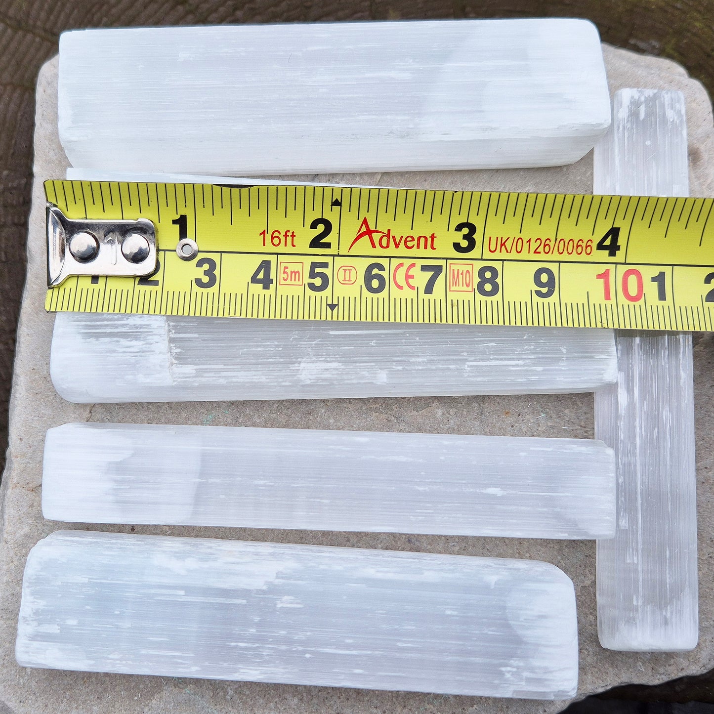 Selenite Sticks from Morocco, Natural, Set of 5 | Perfect for Crystal Grids, Healing, Meditation & Energy Cleansing