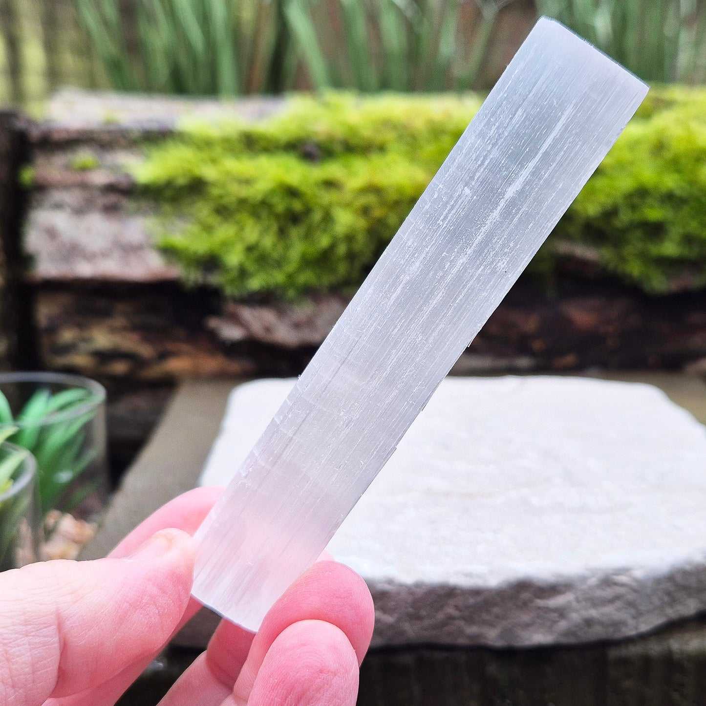Selenite Sticks from Morocco, Natural, Set of 5 | Perfect for Crystal Grids, Healing, Meditation & Energy Cleansing
