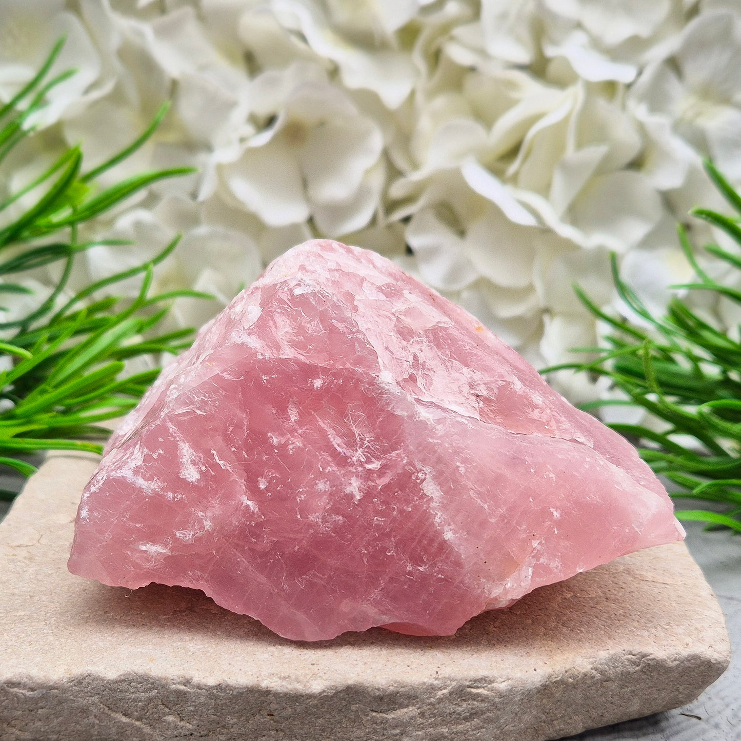 Rose Quartz Crystal, Natural | Ideal Display and Feng Shui Crystal | Nurture Yourself