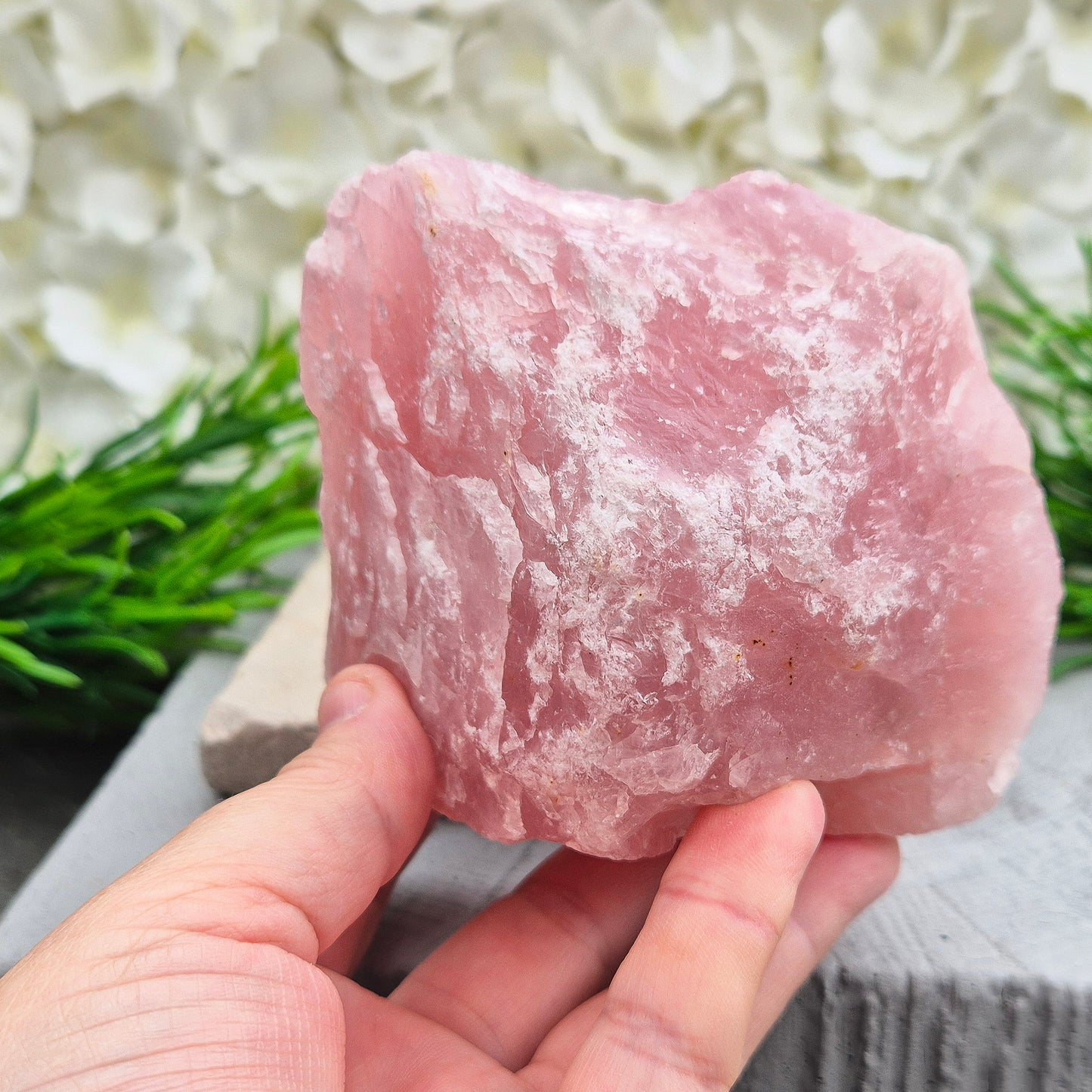 Rose Quartz Crystal, Natural | Ideal Display and Feng Shui Crystal | Nurture Yourself