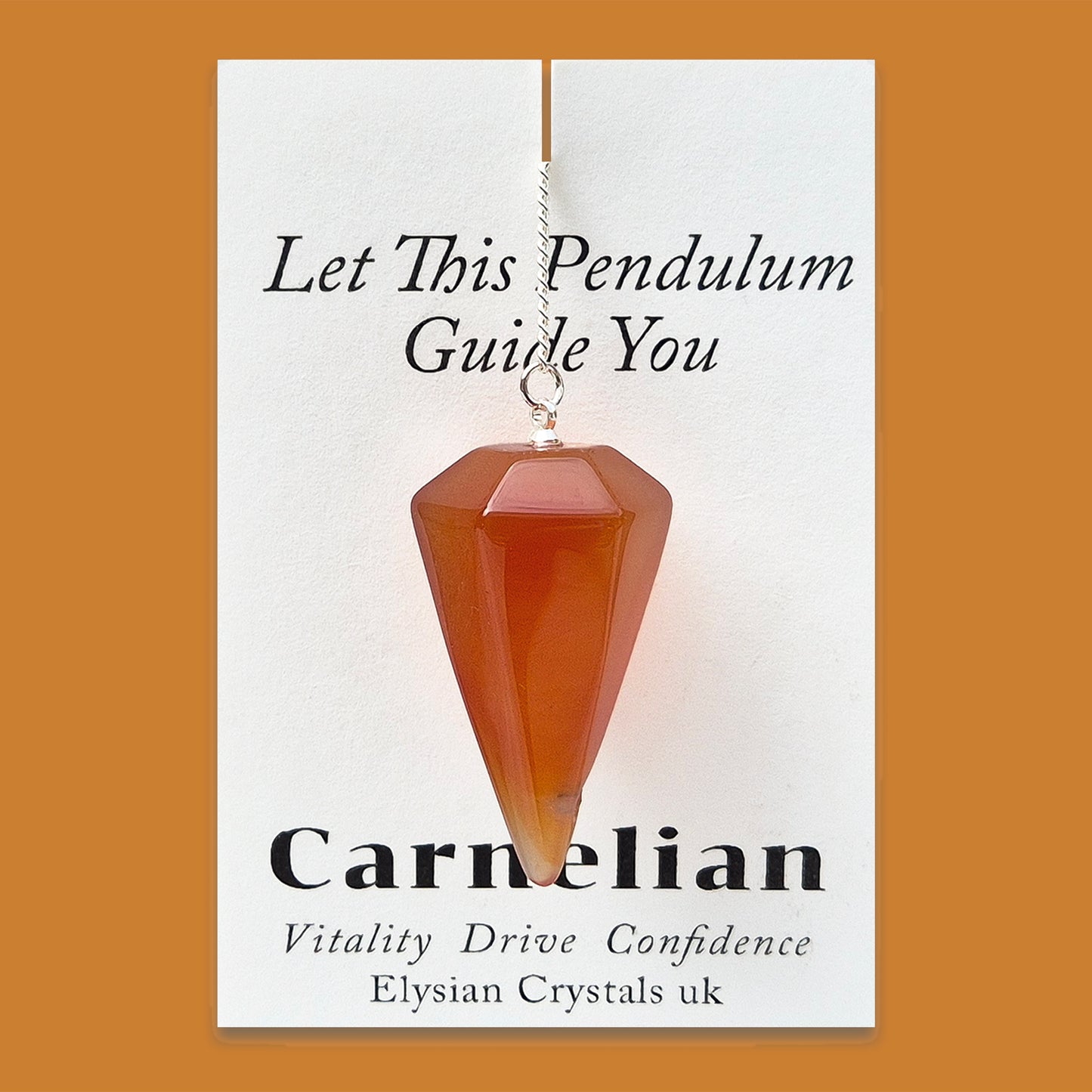Carnelian Crystal Pendulum | Tool for Decision-Making & Yes/No Questions
