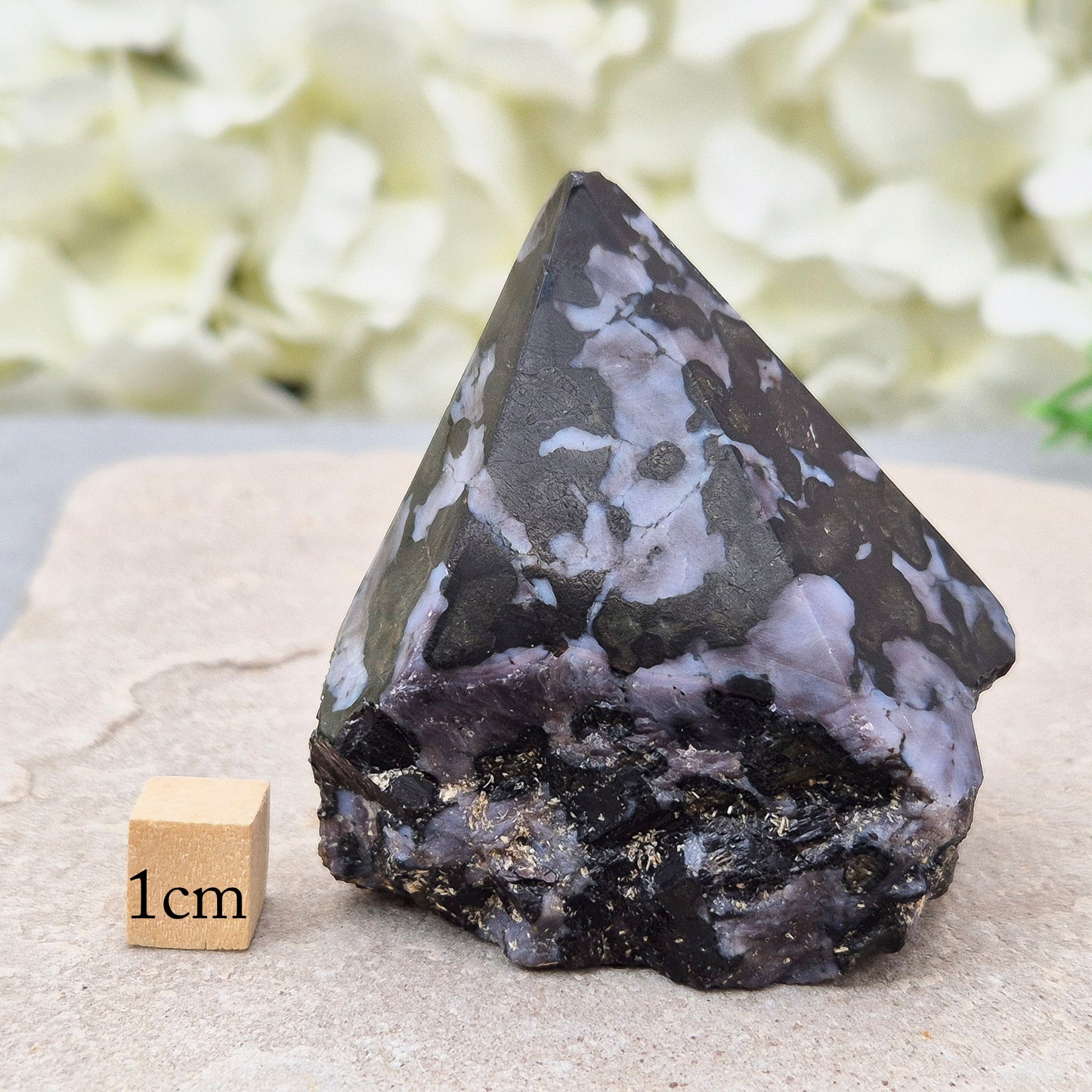 Indigo Gabbro Point (Mystic Merlinite) from Madagascar | Deep insight, shadow healing & intuitive power