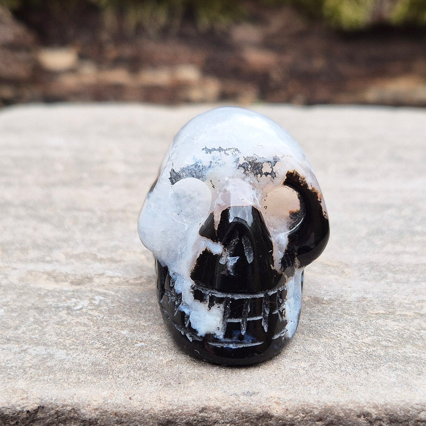 This polished Sardonyx and Jasper Skull from Brazil symbolizes ancestral wisdom, transformation, and insight — a powerful reminder to learn from the past while standing strong in the present.