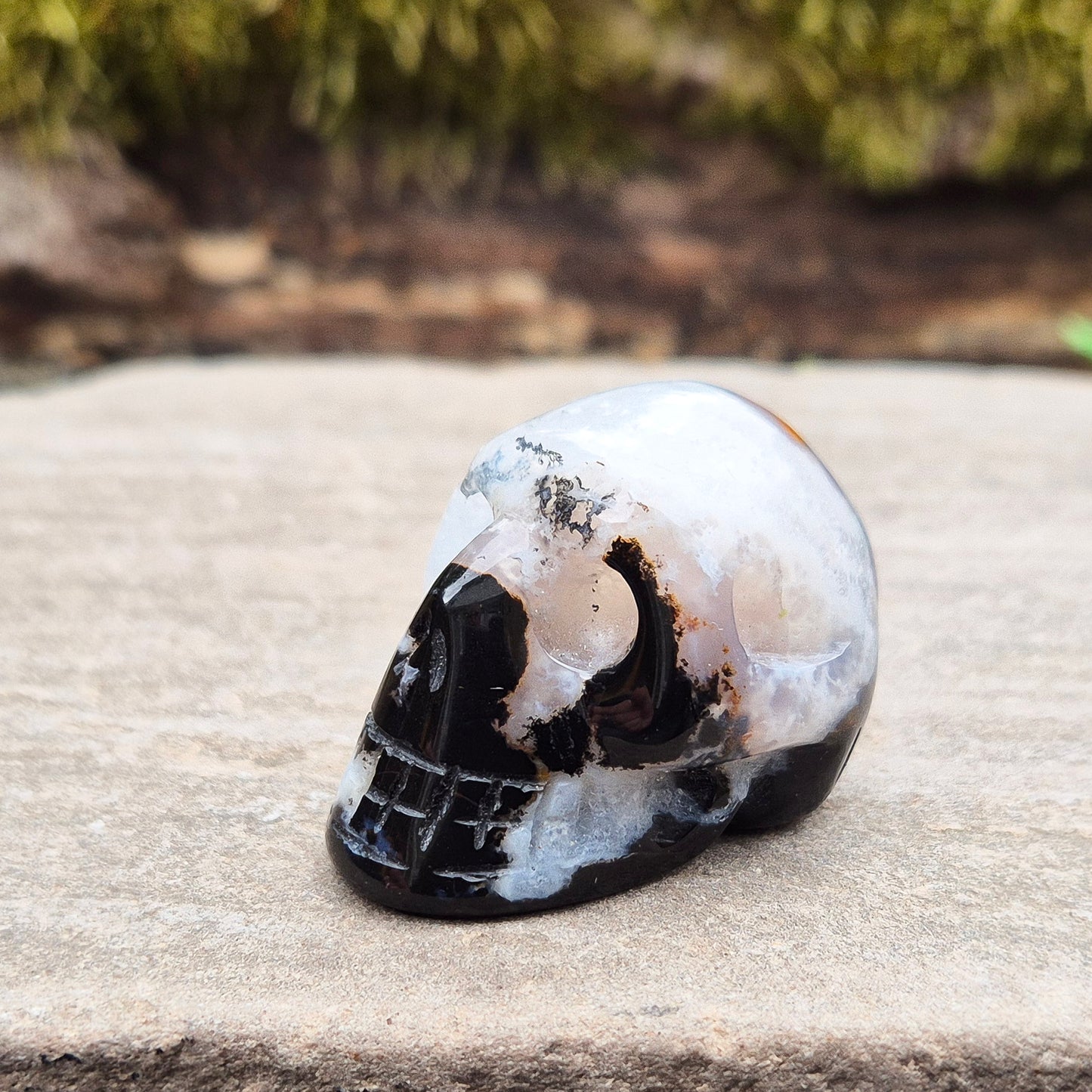 This polished Sardonyx and Jasper Skull from Brazil symbolizes ancestral wisdom, transformation, and insight — a powerful reminder to learn from the past while standing strong in the present.