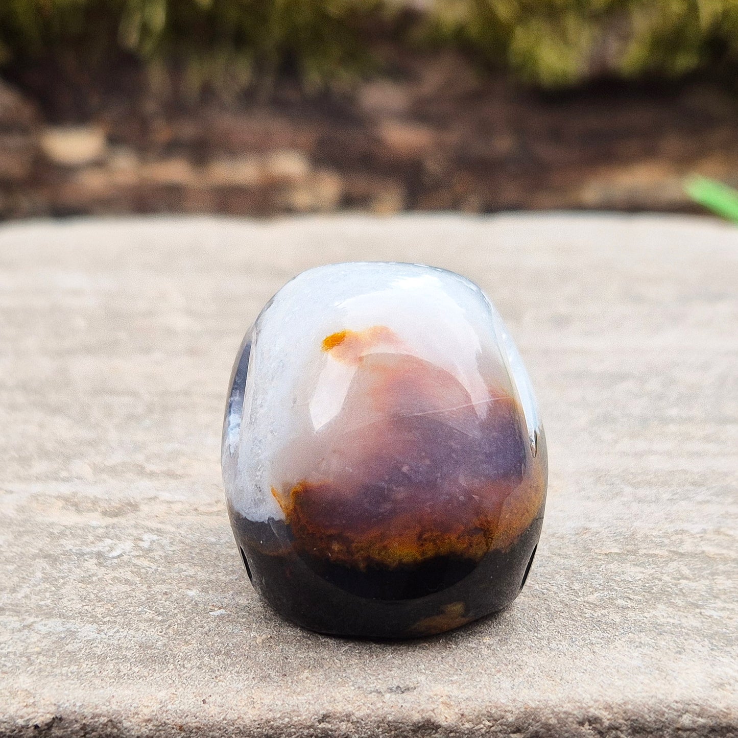 This polished Sardonyx and Jasper Skull from Brazil symbolizes ancestral wisdom, transformation, and insight — a powerful reminder to learn from the past while standing strong in the present.